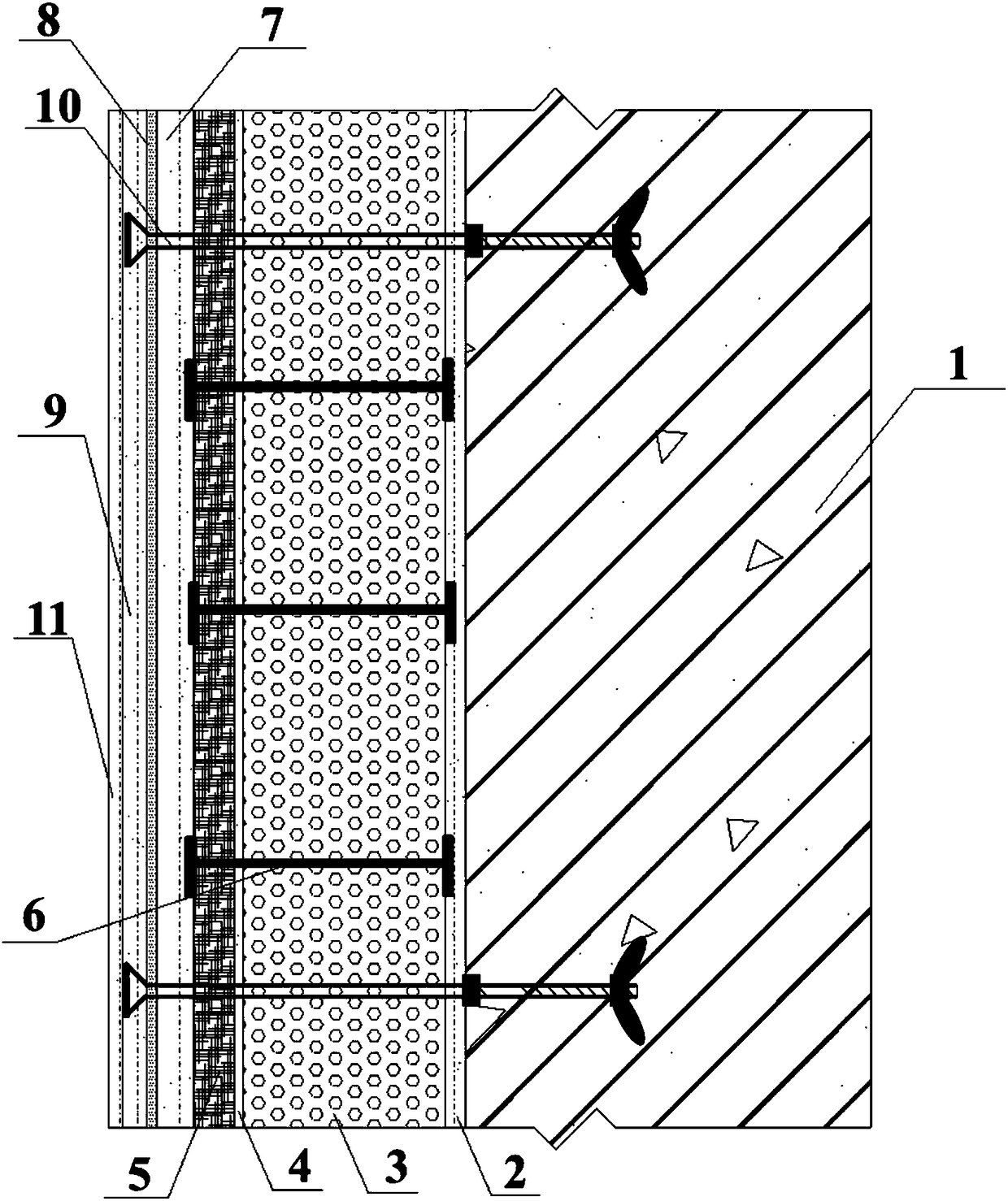 Compound insulation formwork for building external wall and construction method of compound insulation formwork