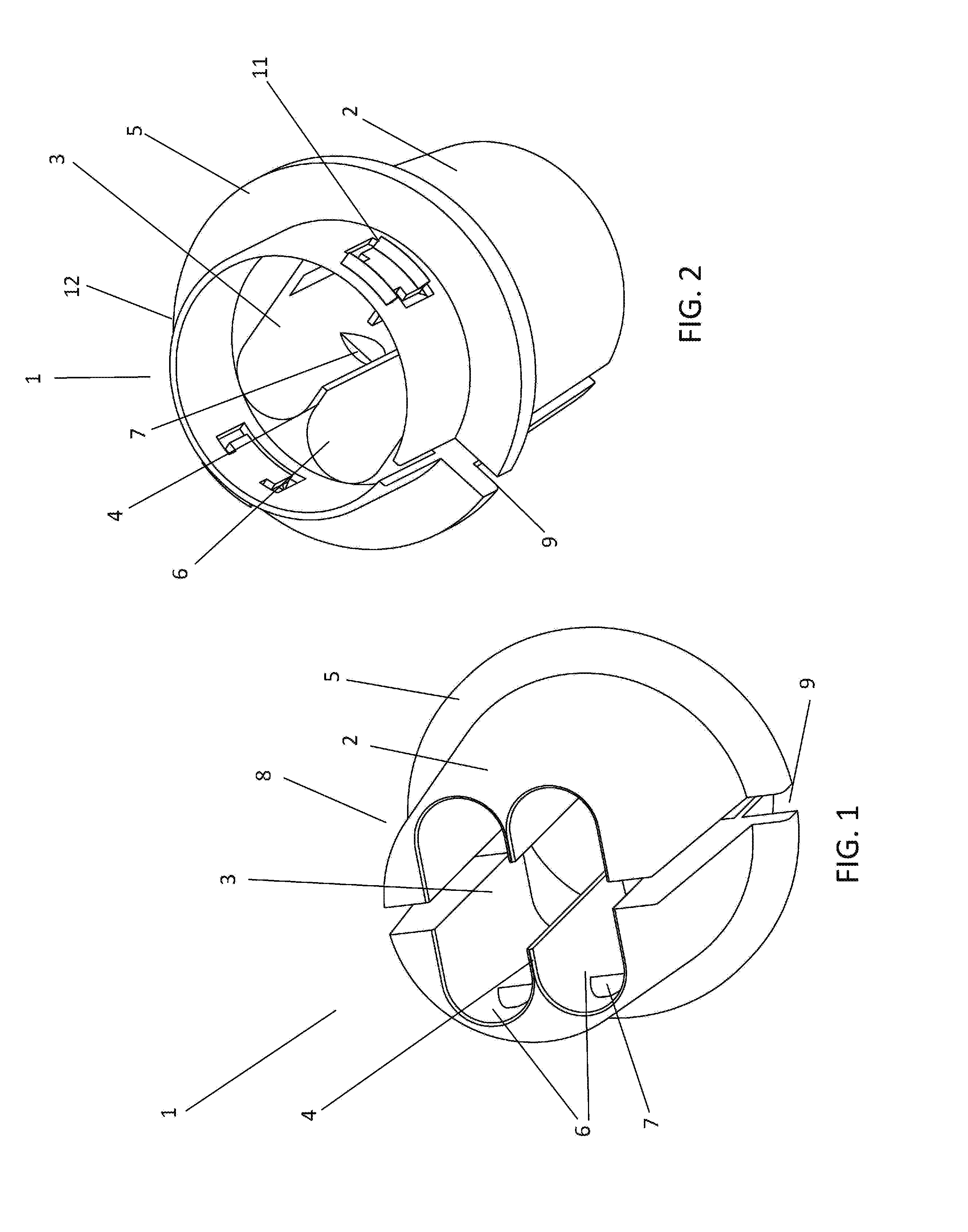 Nonmetallic push-in connector