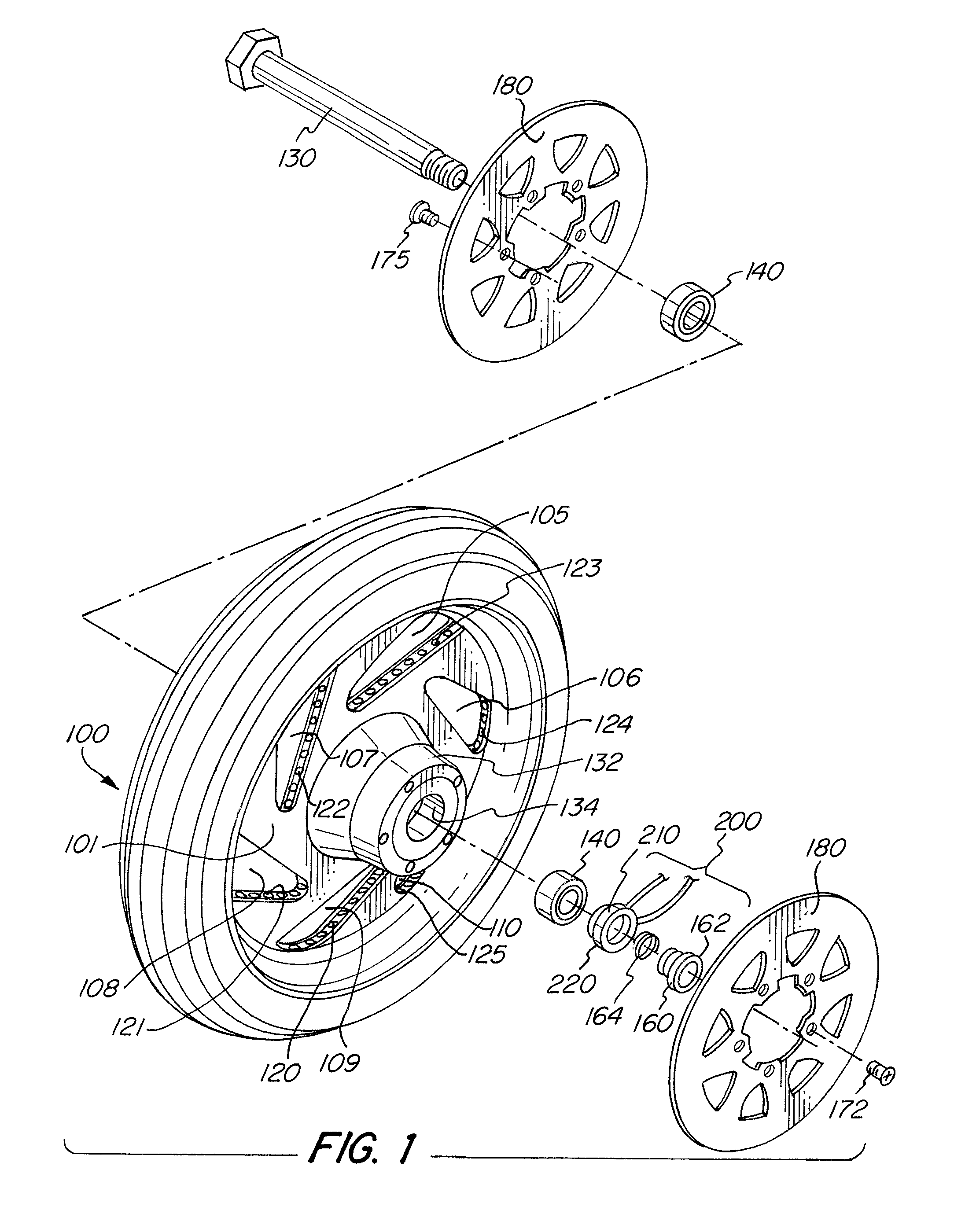 Illuminated vehicle wheel with bearing seal slip ring assembly