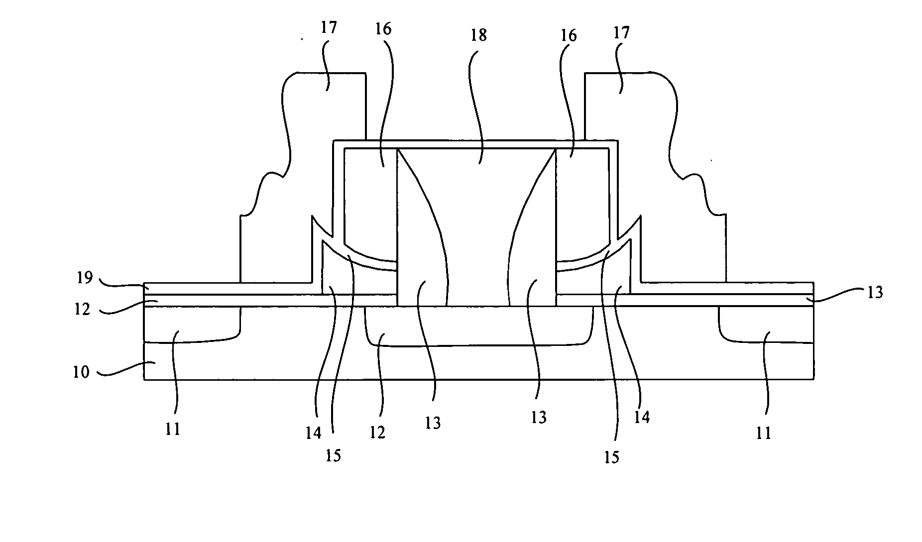 Split gate field effect transistor with a self-aligned control gate