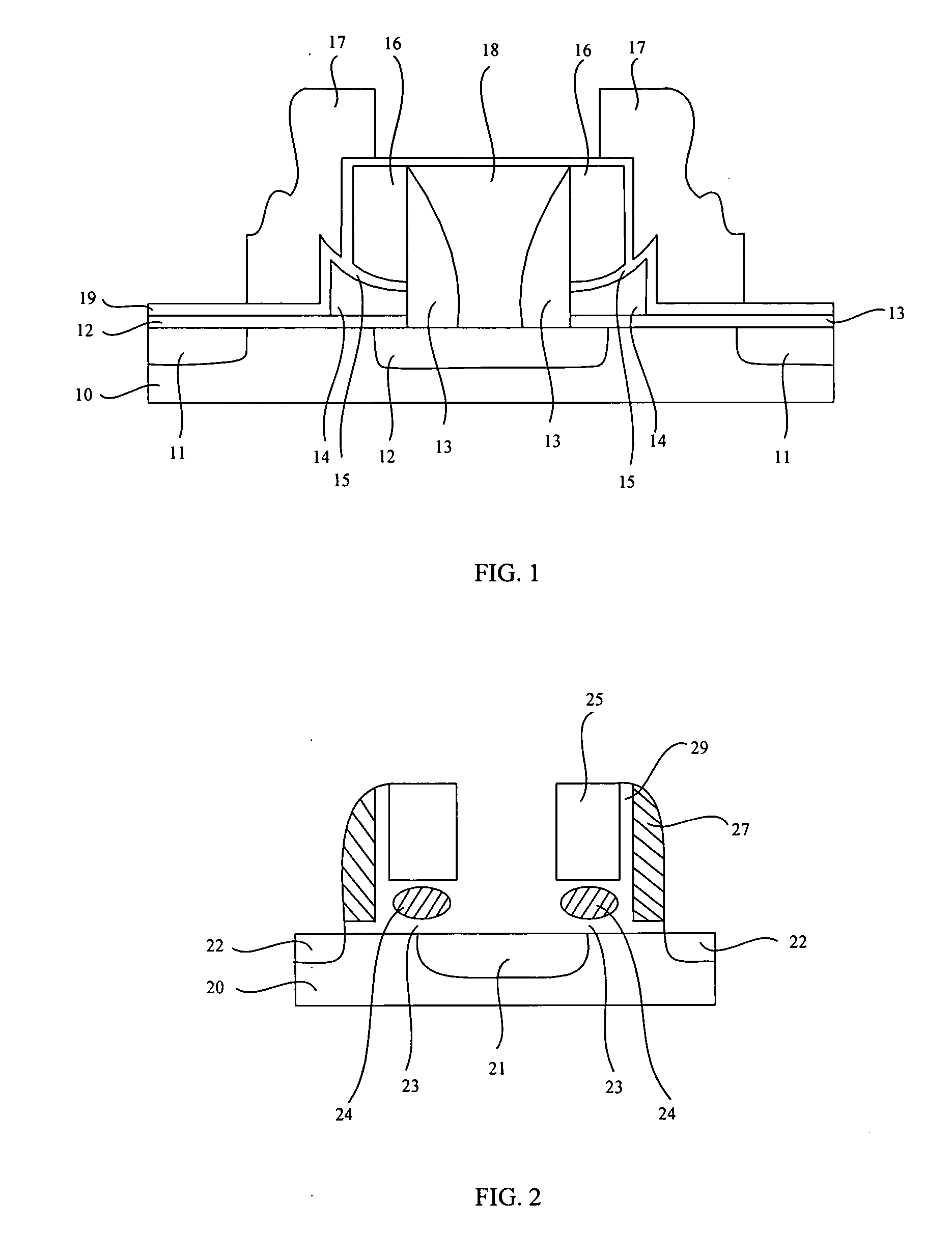 Split gate field effect transistor with a self-aligned control gate