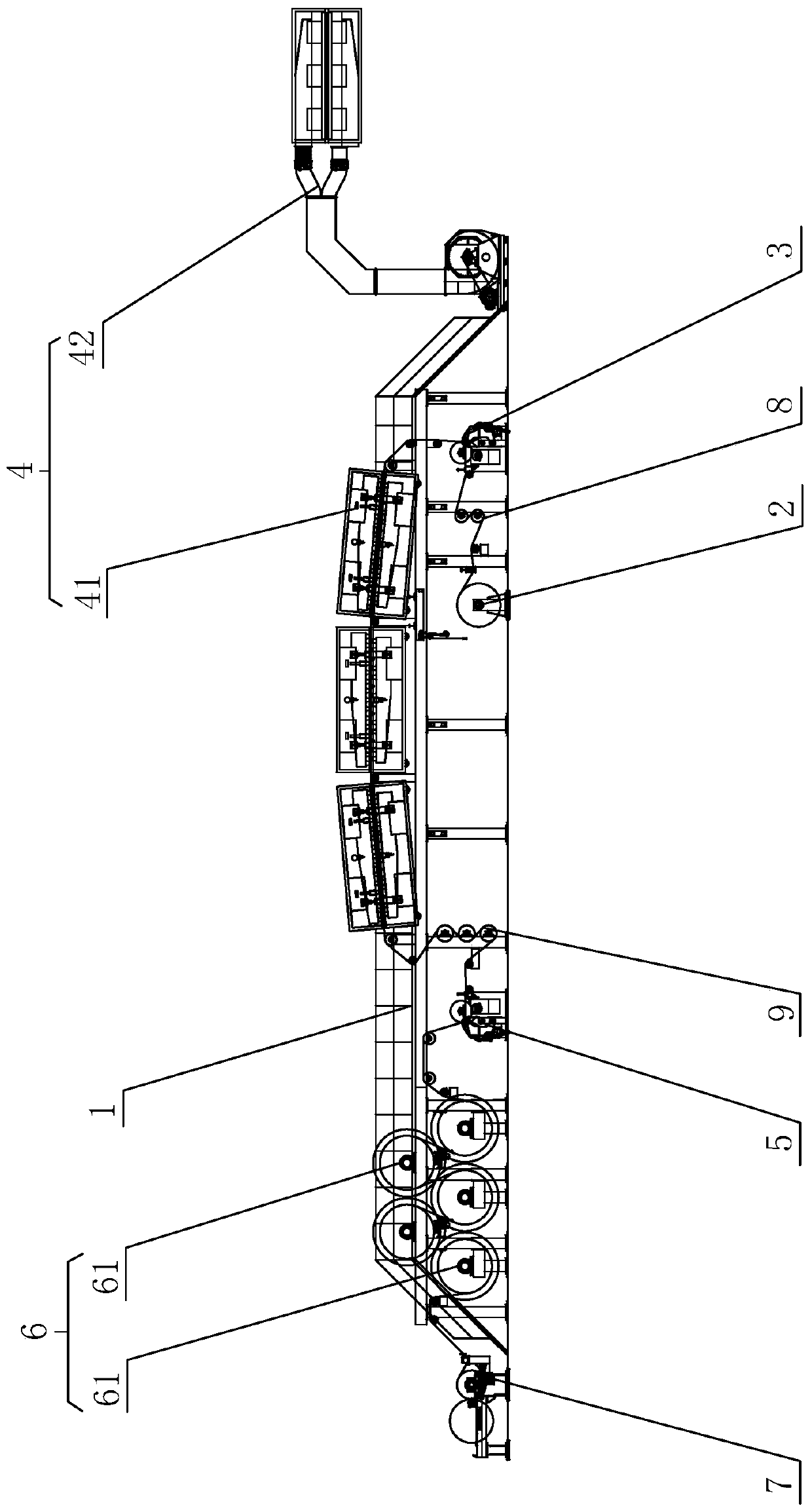 Coating machine for preparing digital transfer printing printed paper and preparation method thereof