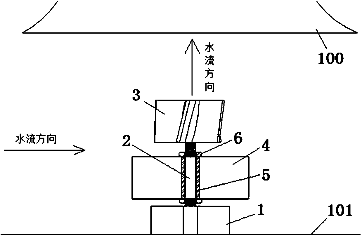 A water suction pipe underwater combined blade vortex elimination device