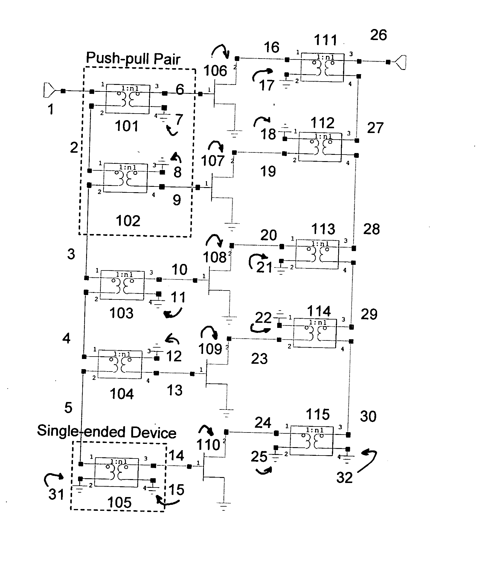 Wide bandwidth, high power amplifier