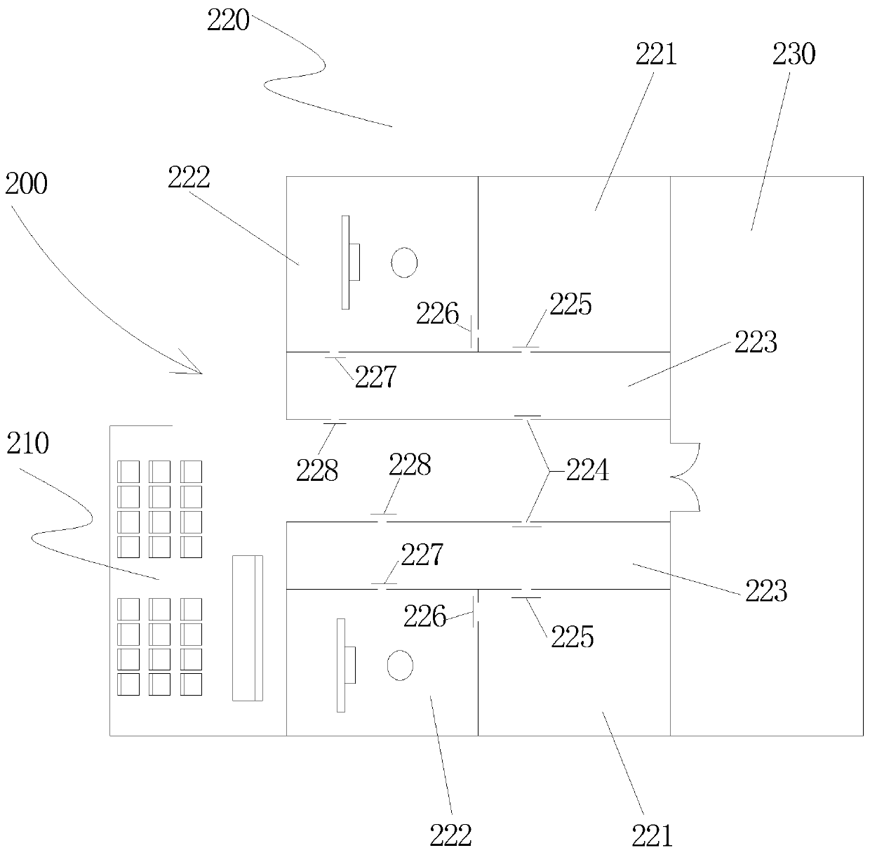 Radiation diagnosis and treatment unit with waiting room and using method thereof