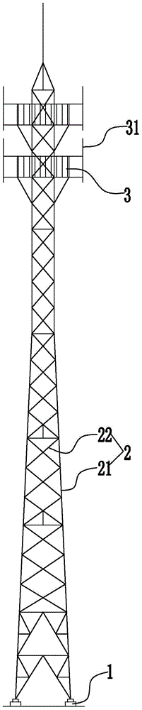 Flange transfer communication tower