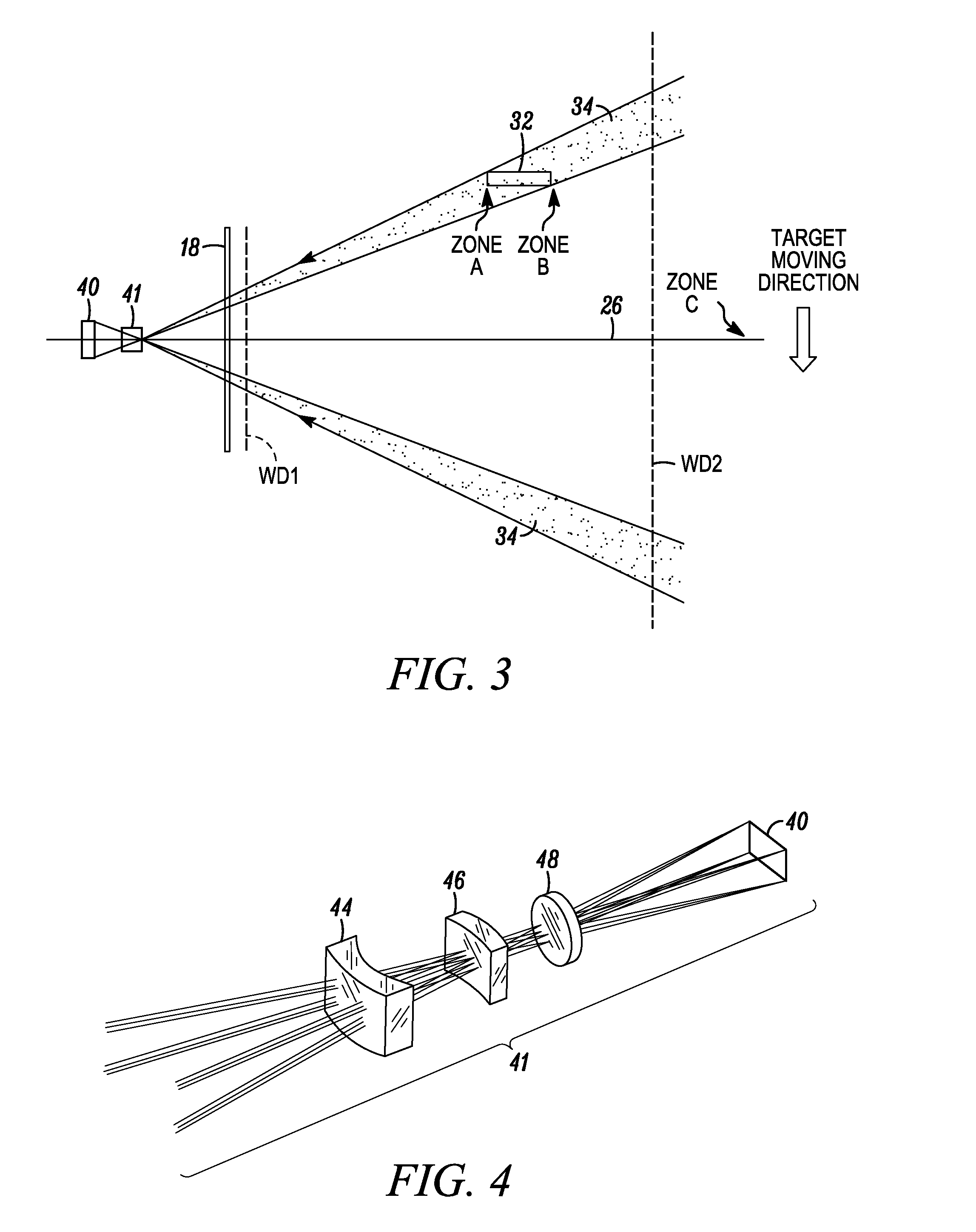 Imaging reader with non-uniform magnification within a field of view