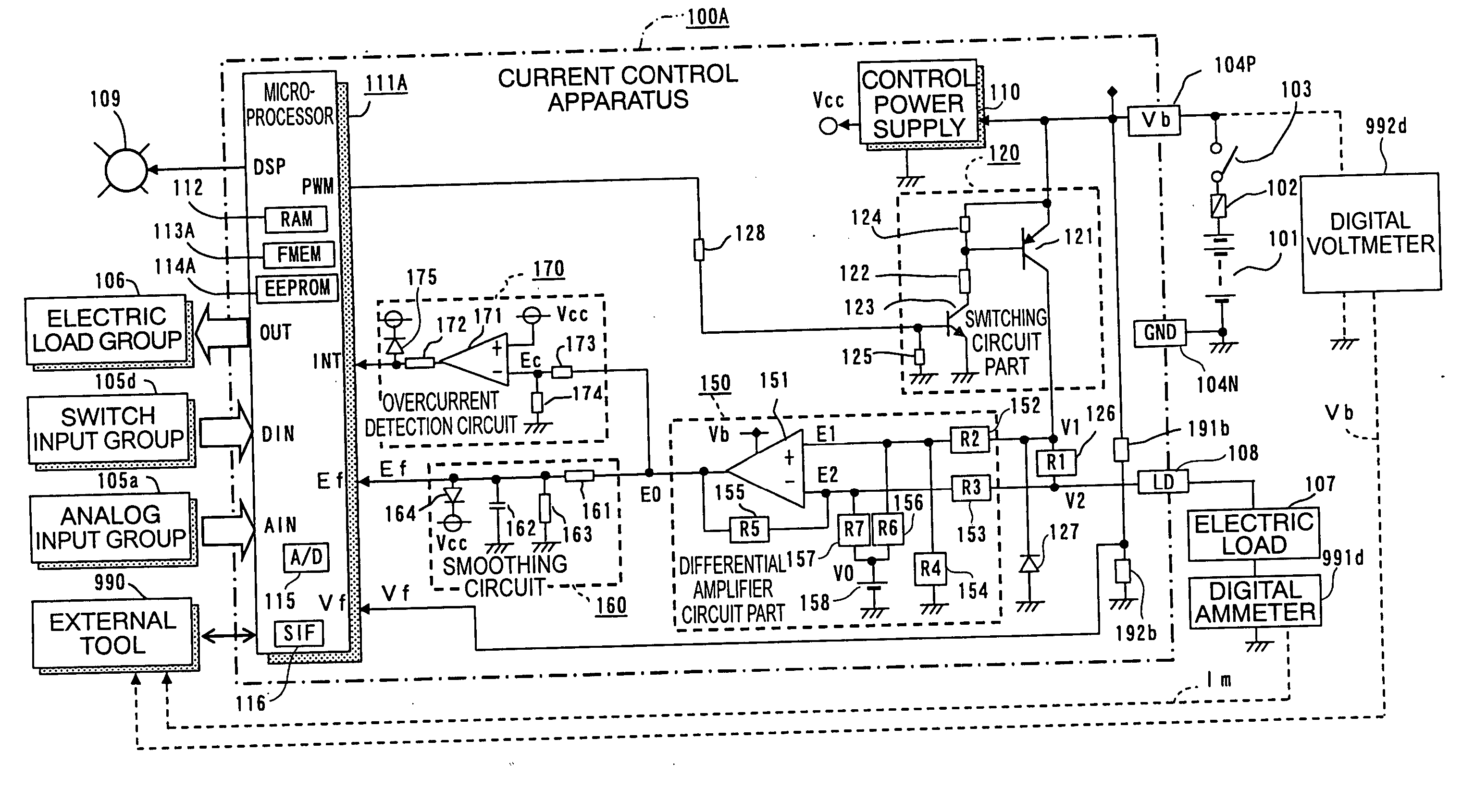 Current control apparatus for electric load