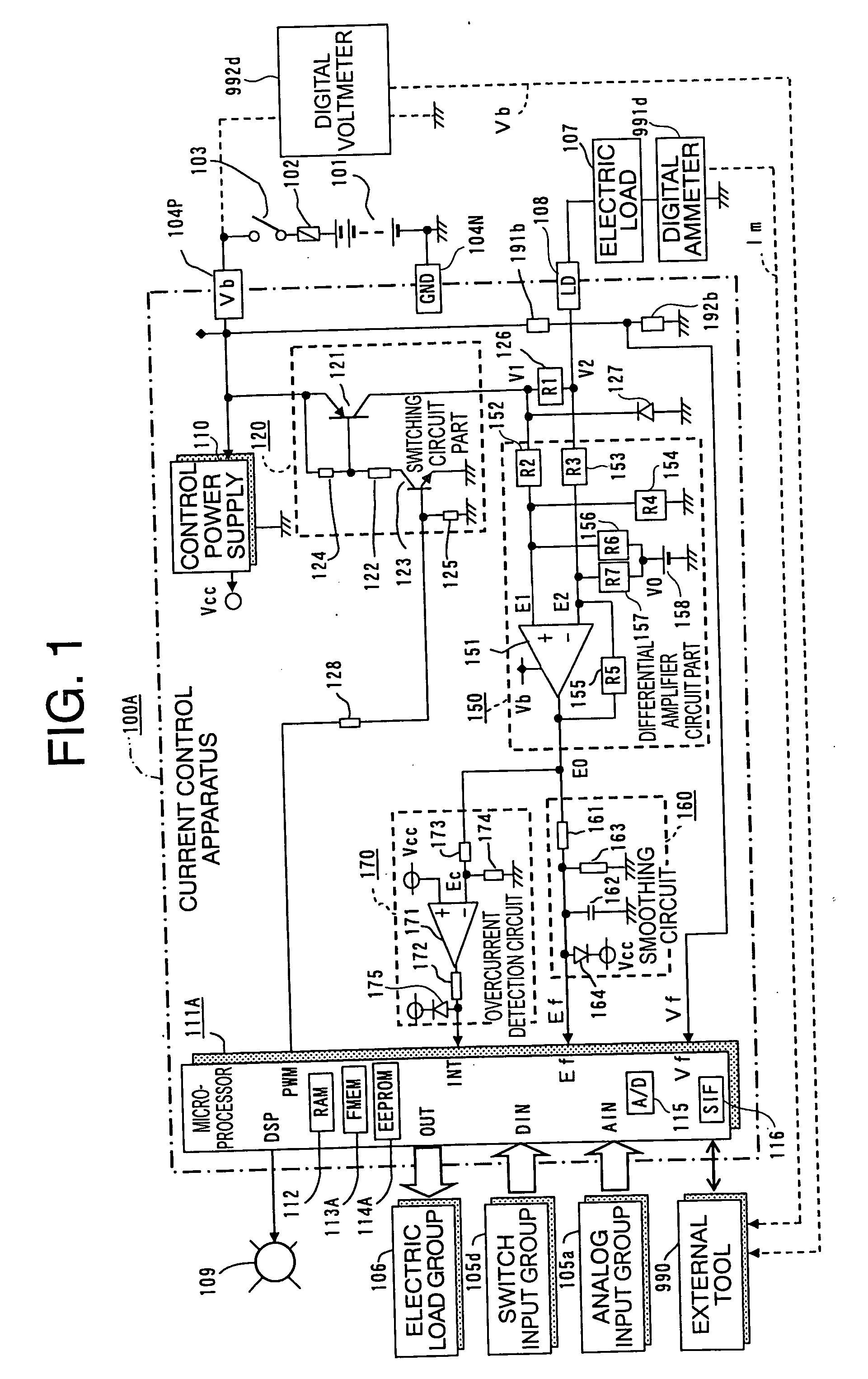 Current control apparatus for electric load