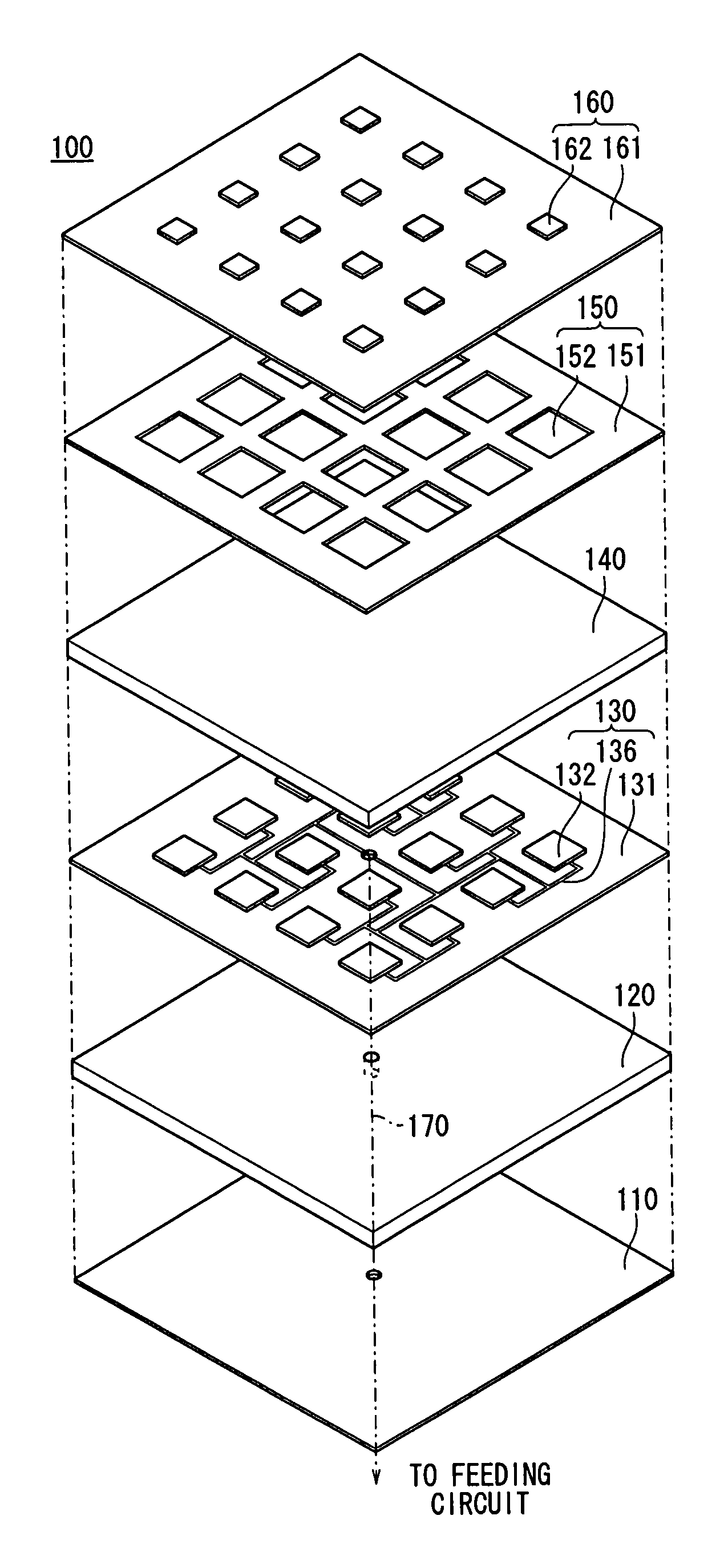 Triplate planar slot antenna