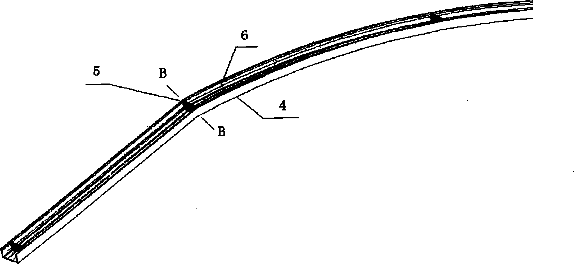 One-time reinforcing bar-arranging and rapid forming method of magnesite composite agricultural shed support