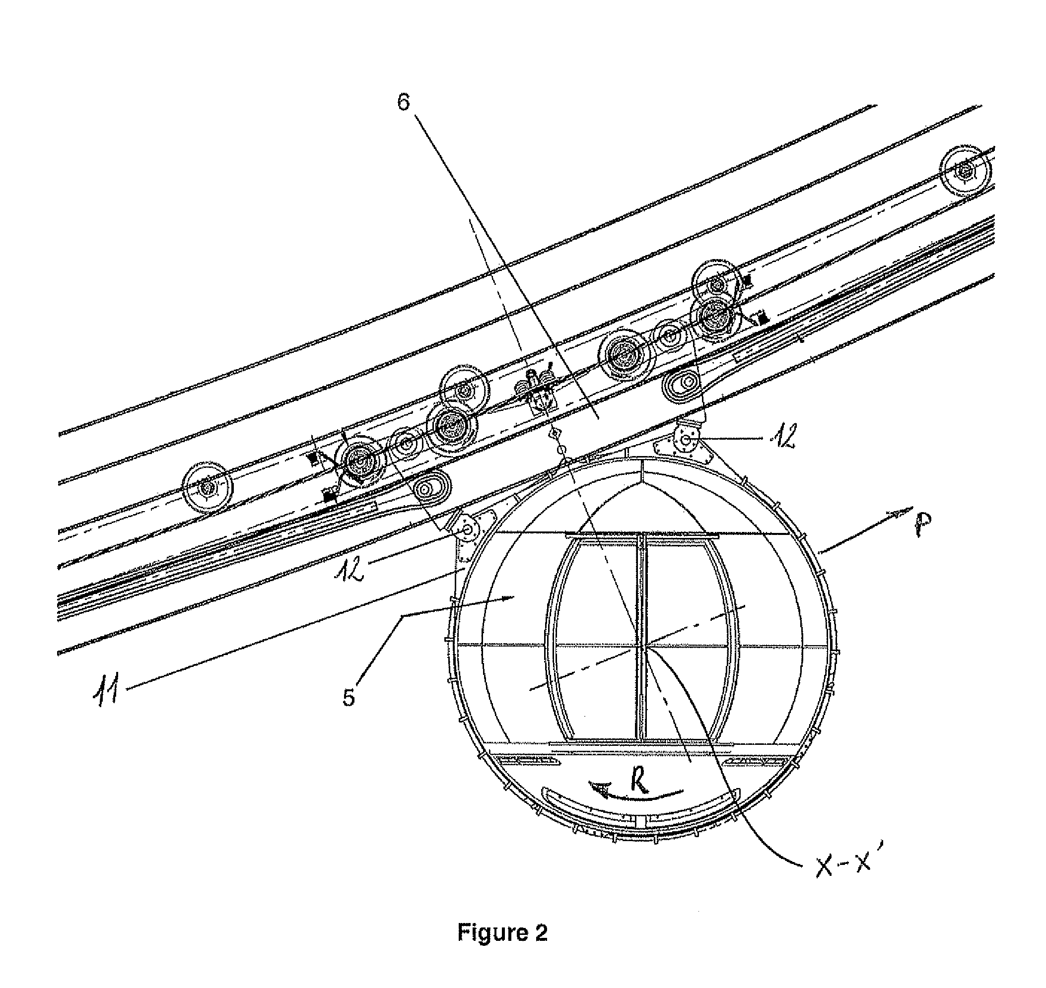 Mobile unit and installation for transportation of at least one passenger