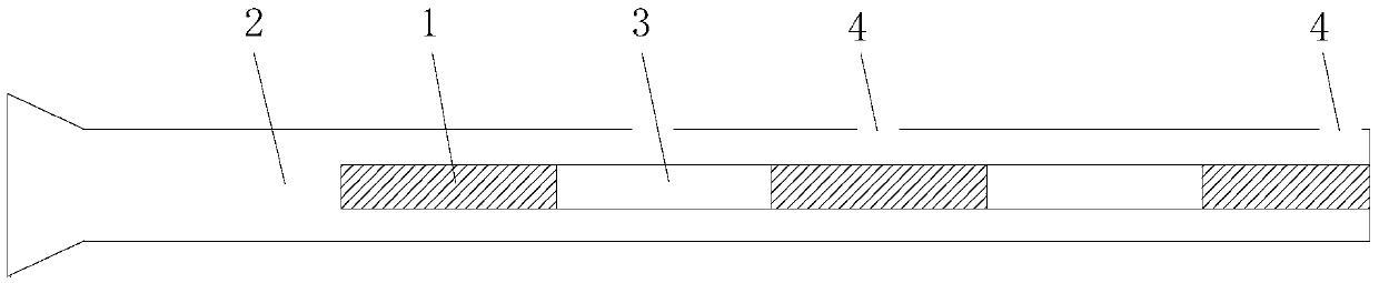 Degradable implantation catheter carrying drug particles