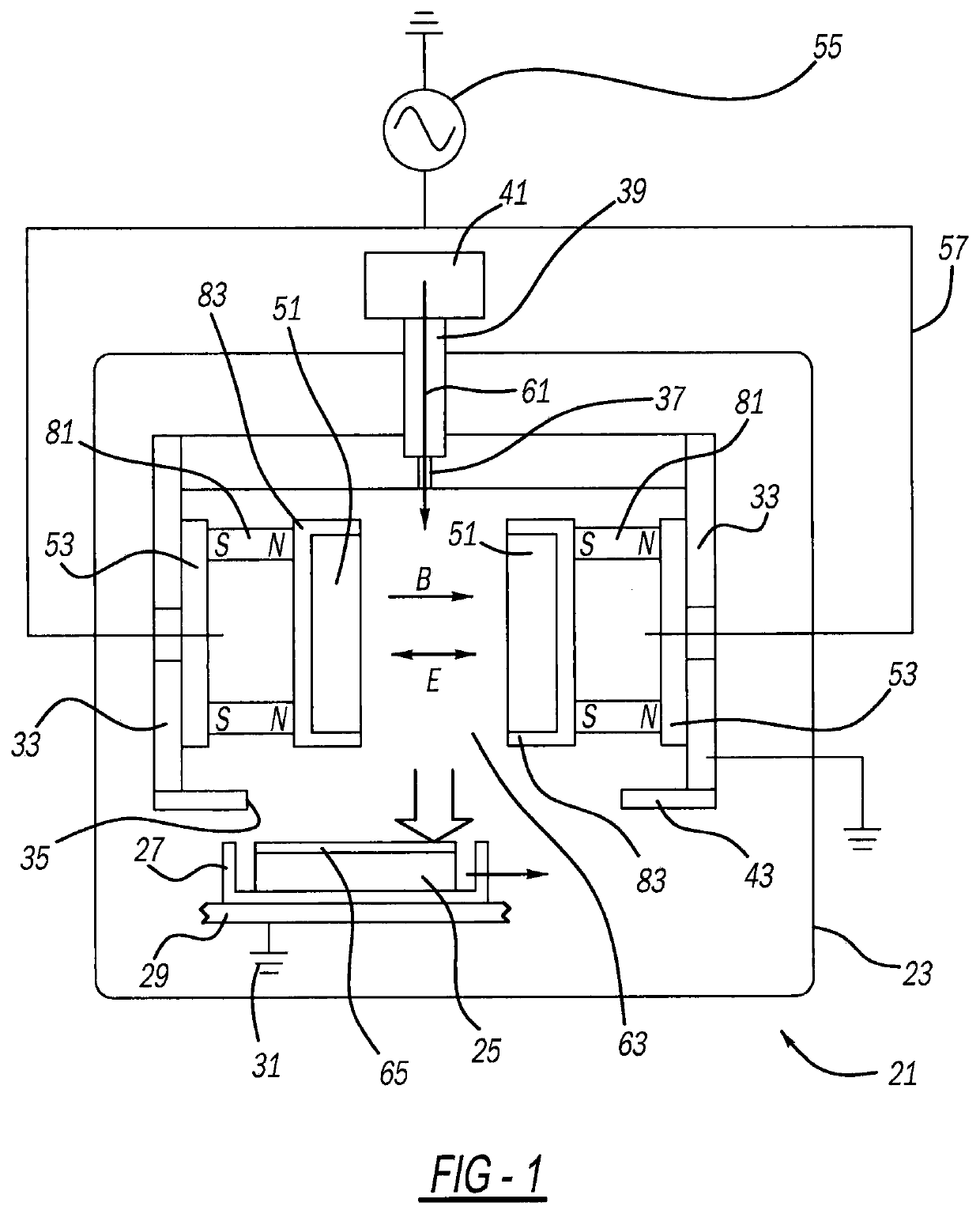 Magnetically enhanced and symmetrical radio frequency discharge apparatus for material processing