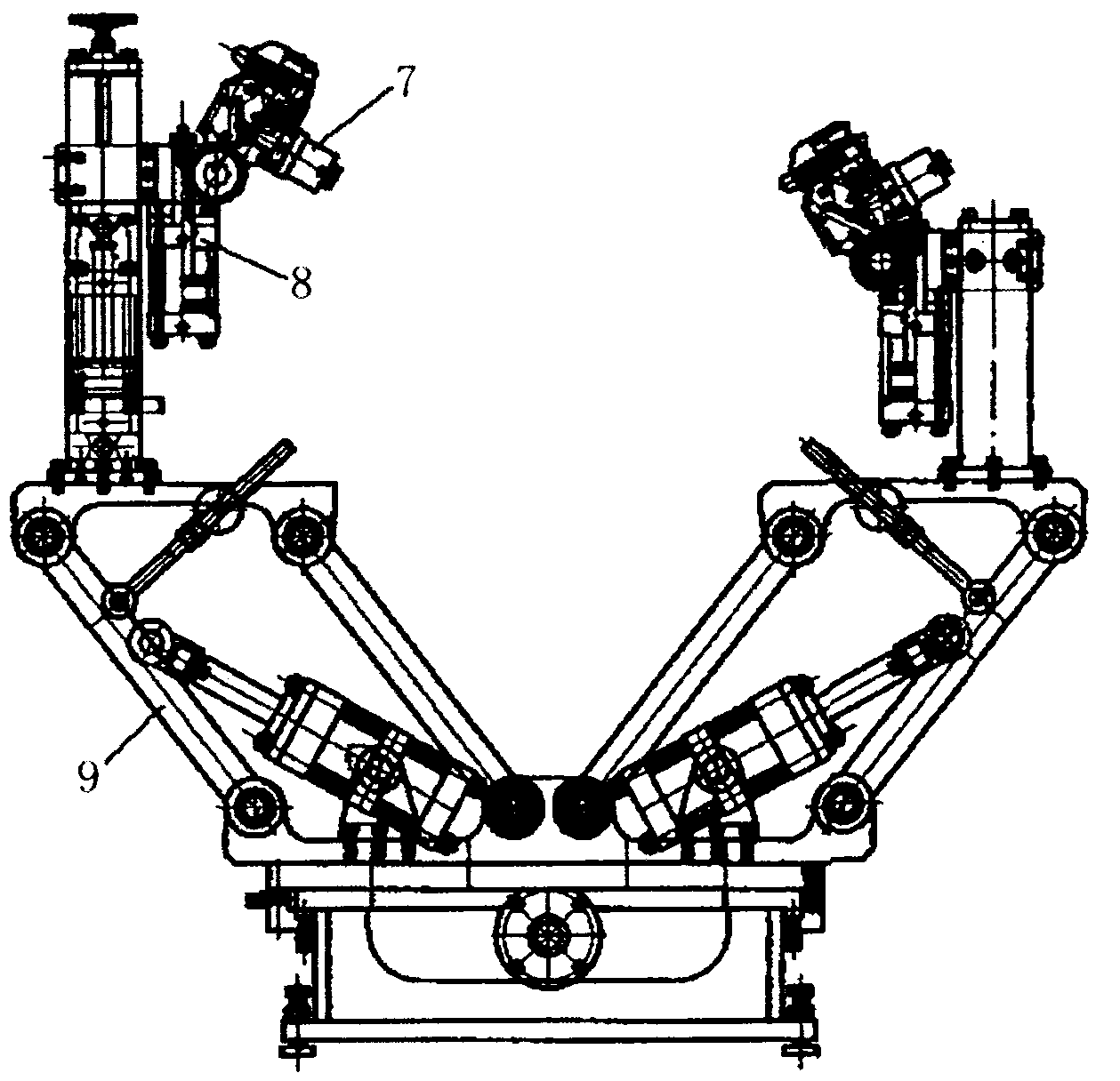 Numerical control roof-arc spreading machine