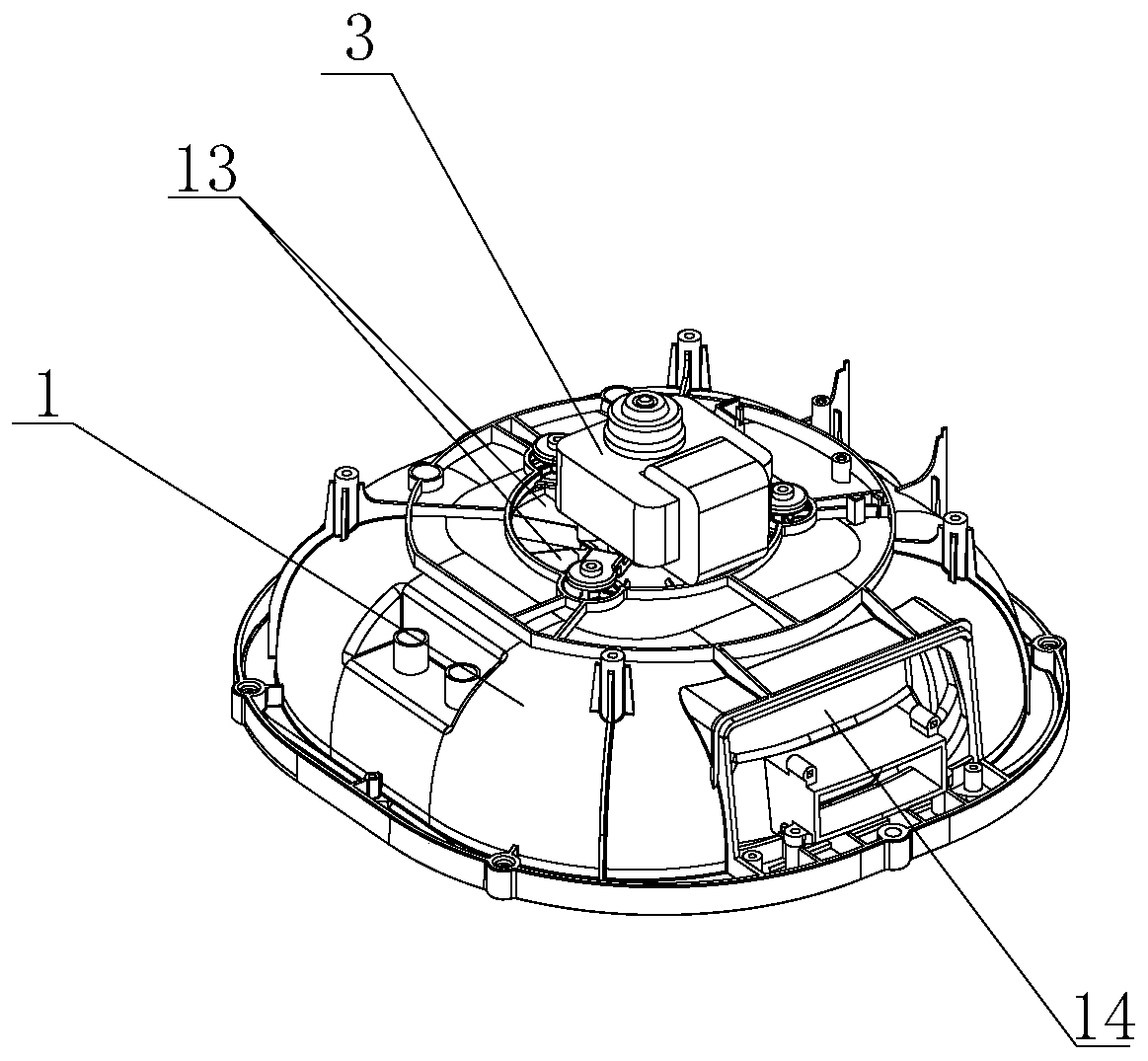 Inner shell heat dissipation air outlet system of air fryer