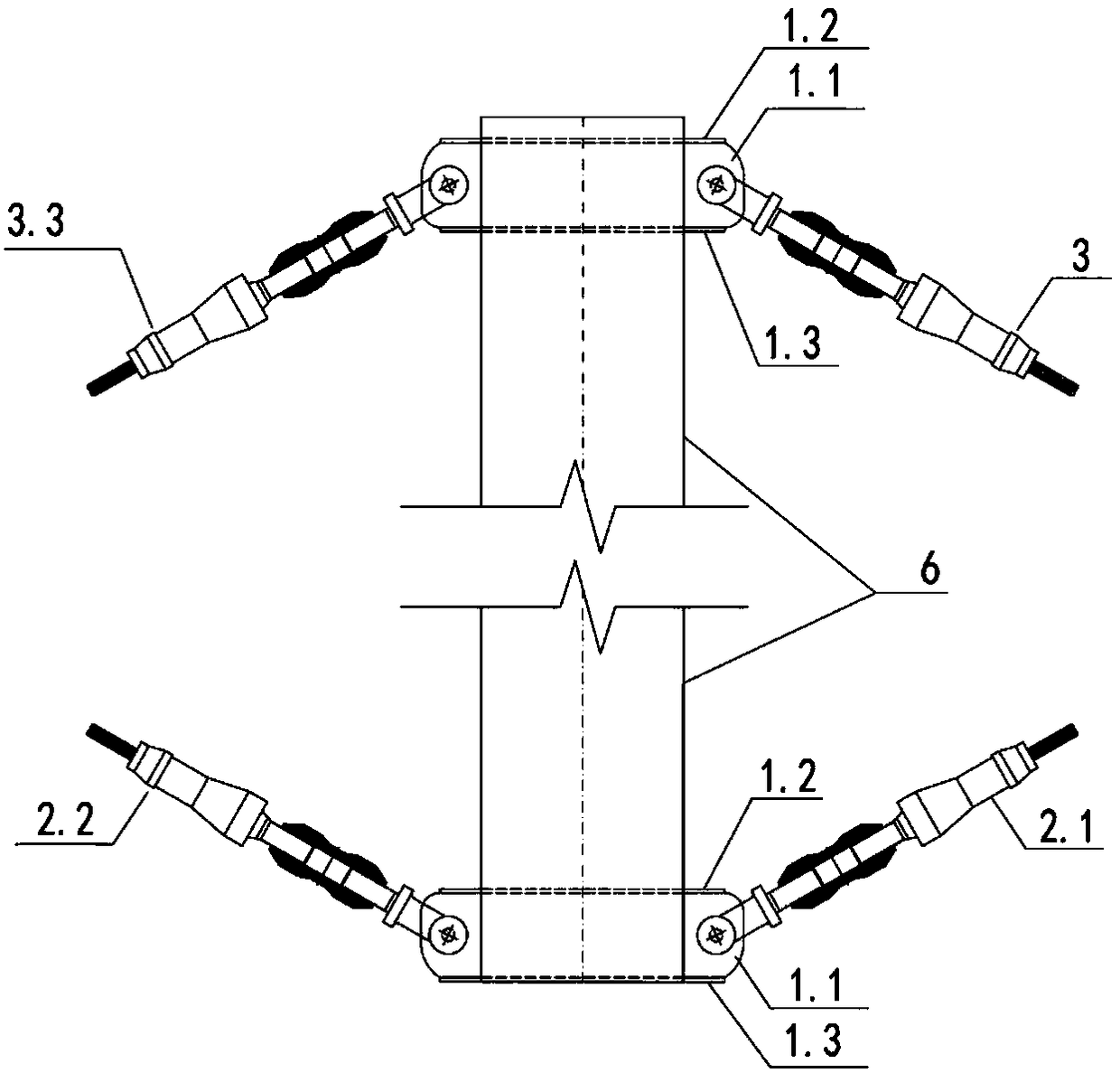 Suspended member prestressed suspension cable rotating installation tool and method thereof