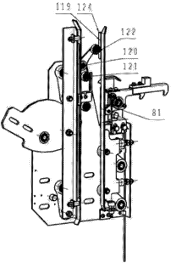 Asynchronous door knife with car lock, elevator door motor and car system