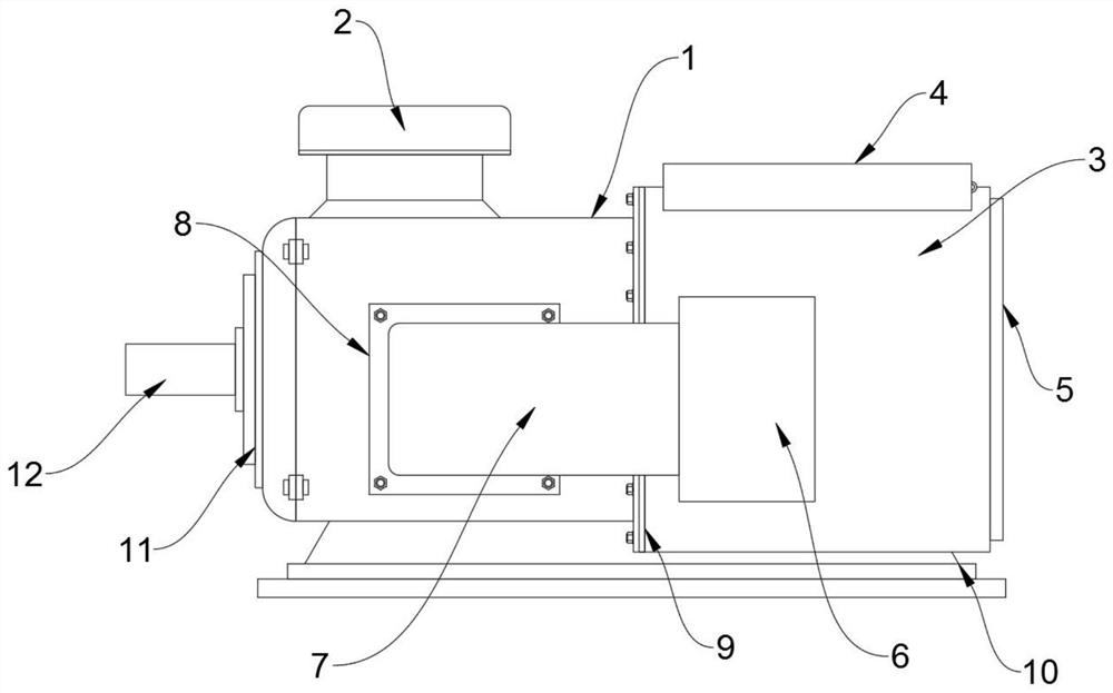 Novel high-power motor internal and external integrated heat dissipation structure and heat dissipation mode