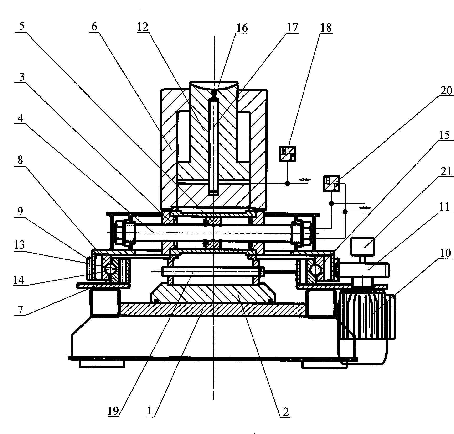 Jacking parallel move swivelling mechanism