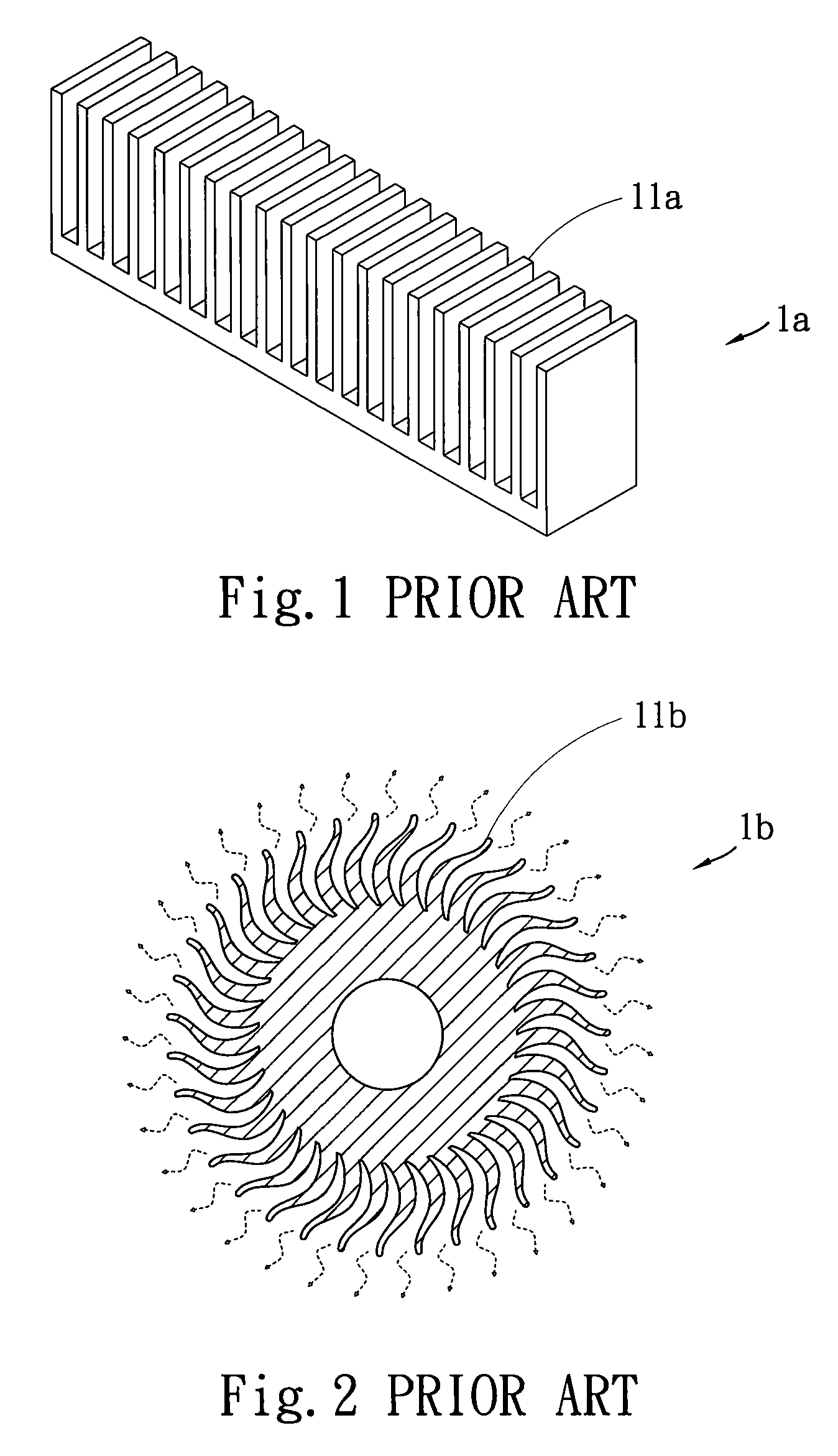 Tubular heat dispersing structure