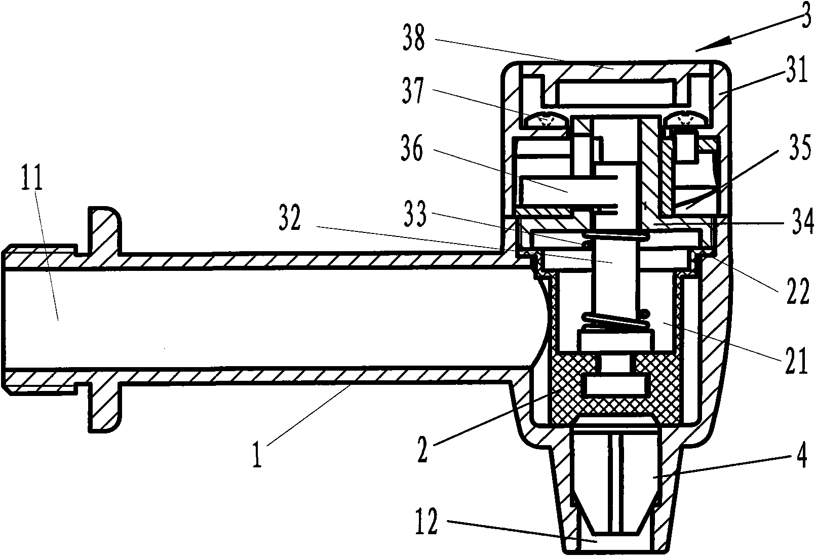 Rotary pulling type water tap