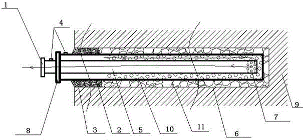 Coal-mass gas extraction method and device