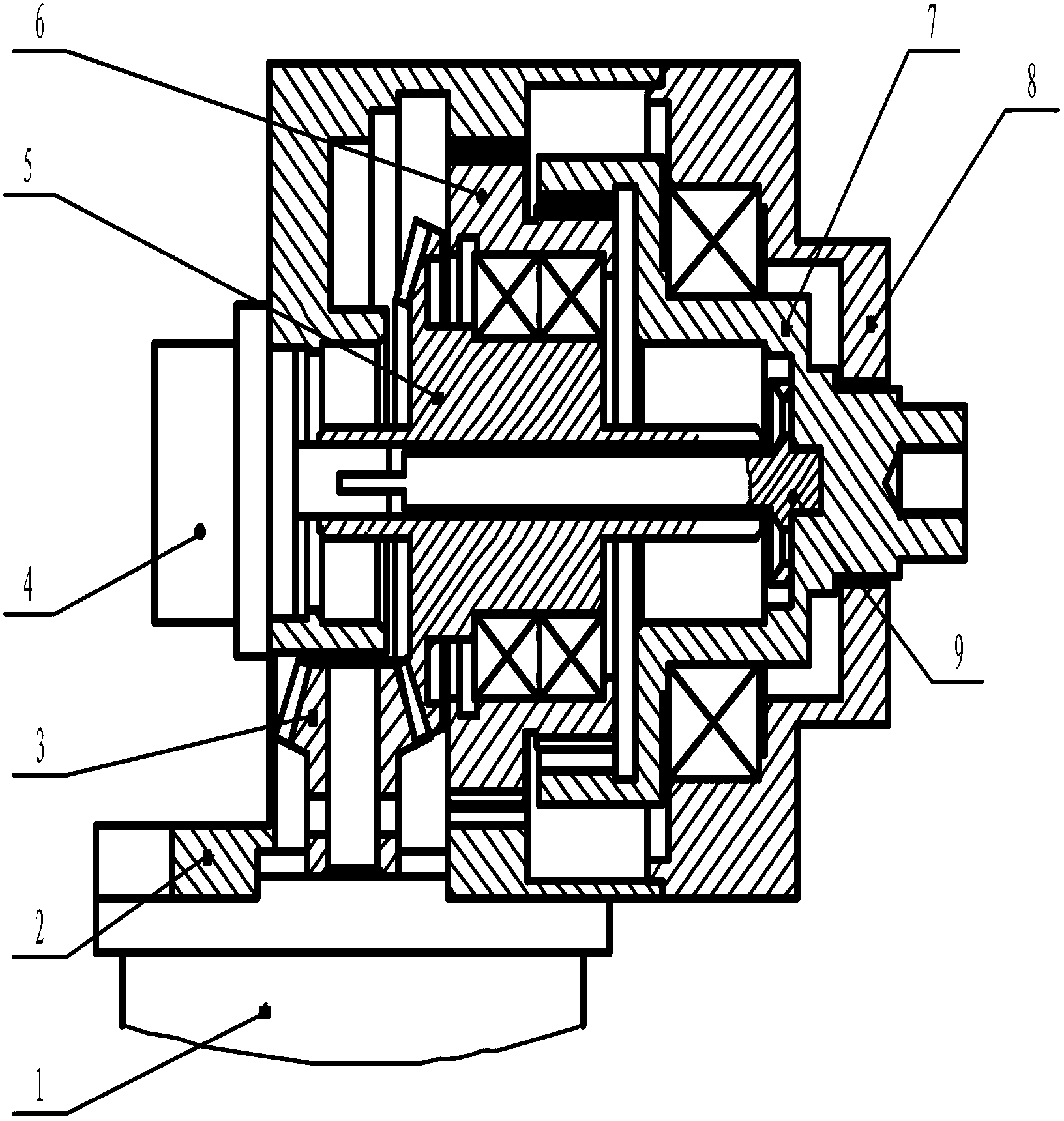 Orthogonal planetary speed reducer