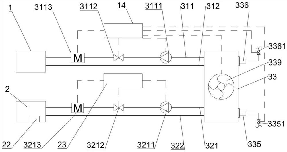 Server cabinet liquid cooling system combined with shell-and-tube heat exchanger and control method of server cabinet liquid cooling system