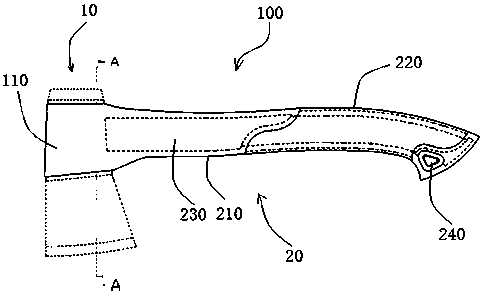 Tool handles with safety inserts and hand tools including such handles