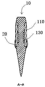 Tool handles with safety inserts and hand tools including such handles