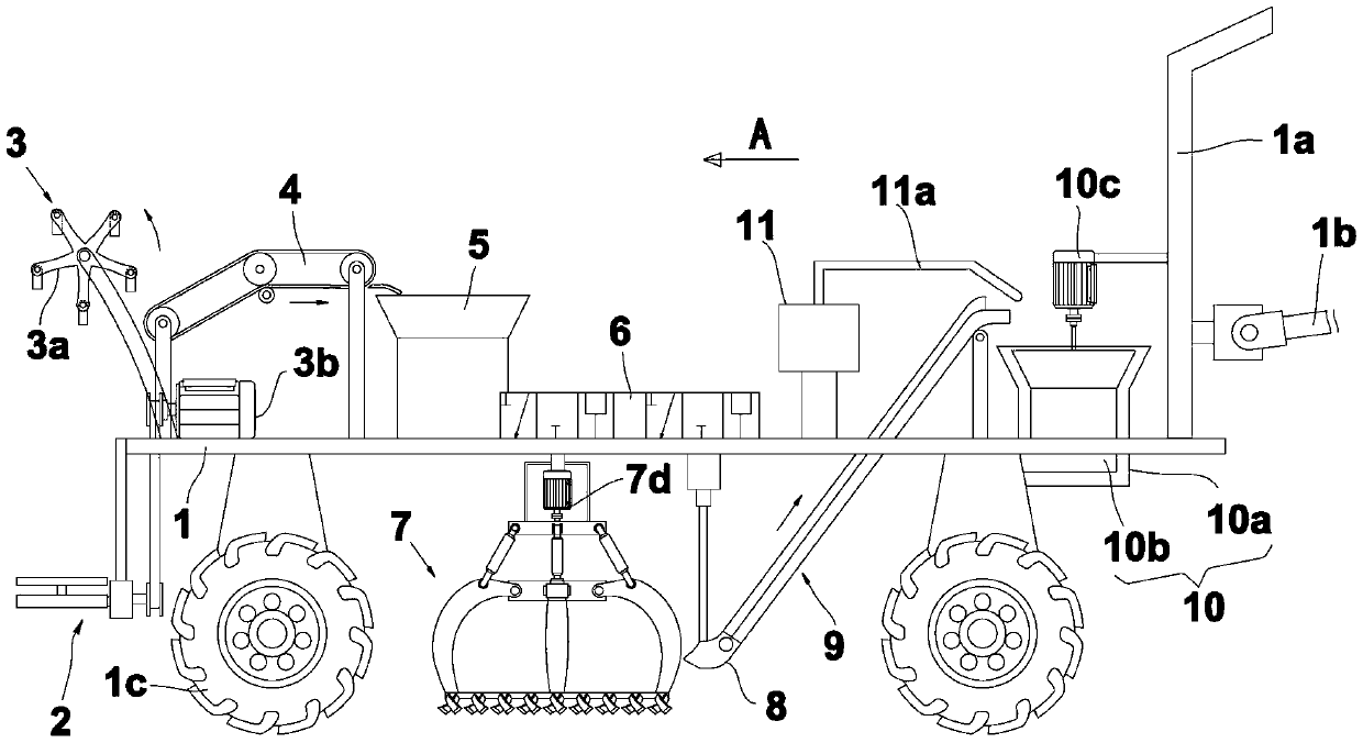 Rhubarb digging machine and its digging method