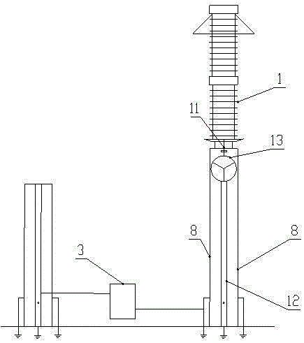 Special assorted tool for changing leakage current meter of lightning arrester in live-working state and working method