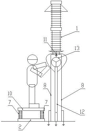 Special assorted tool for changing leakage current meter of lightning arrester in live-working state and working method