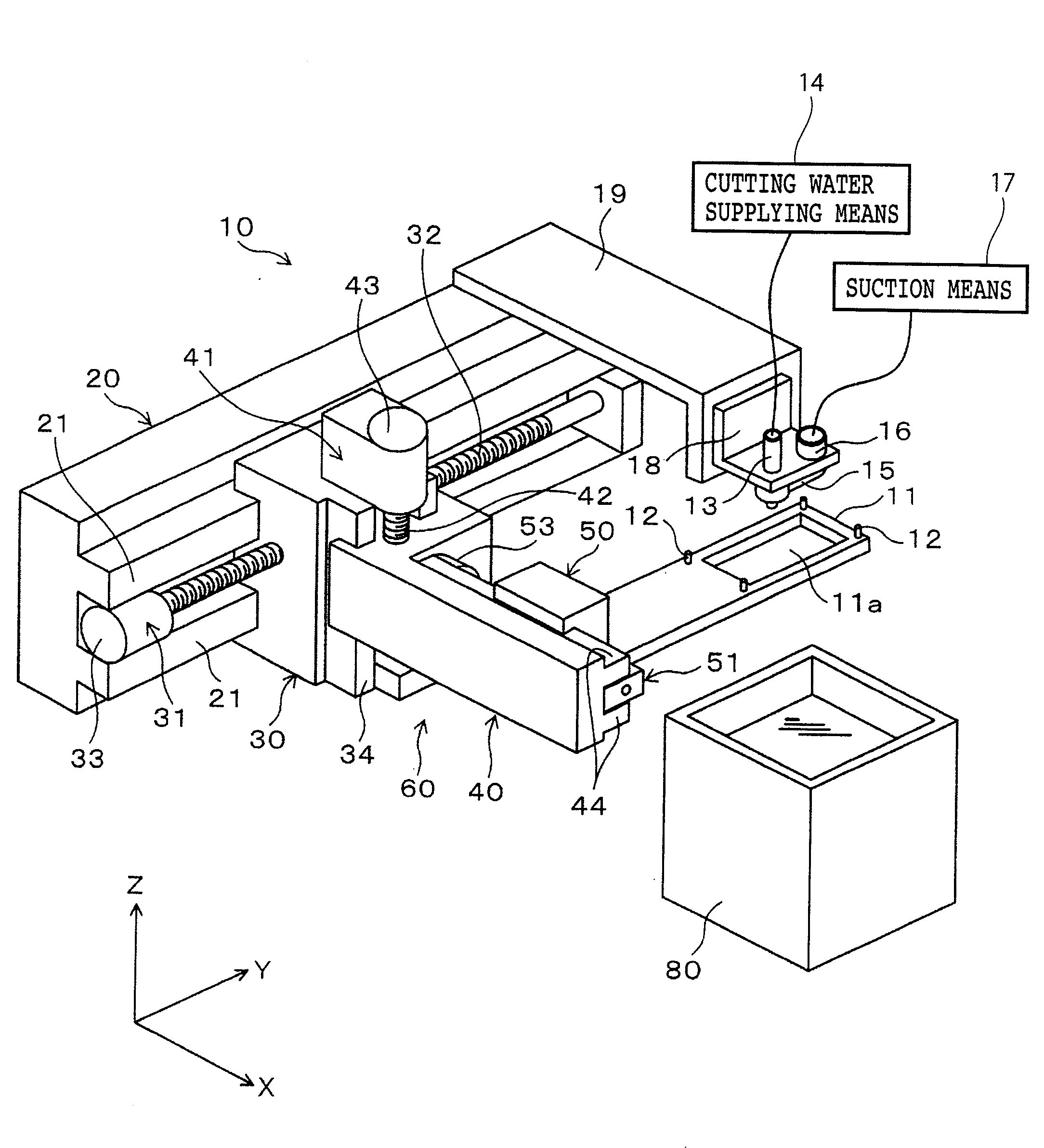 Water jet cutting method