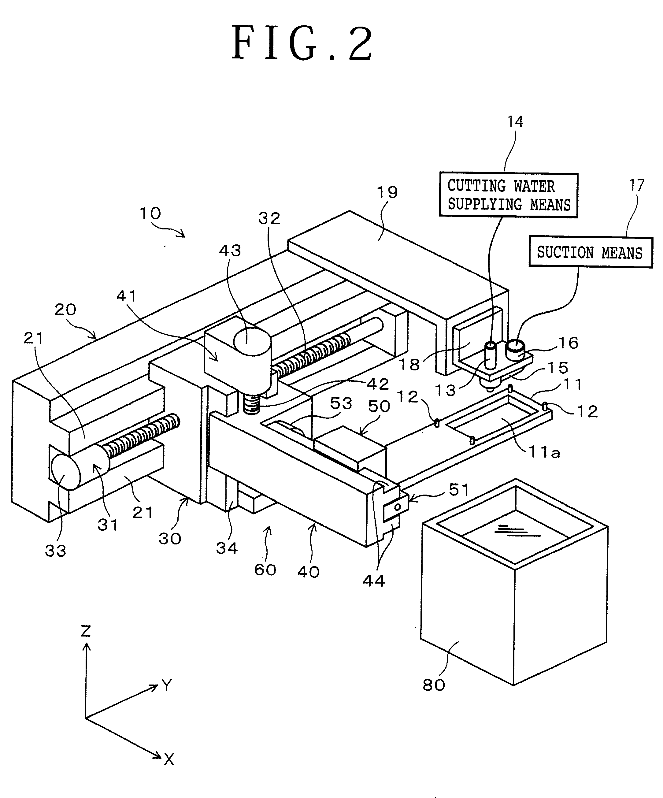 Water jet cutting method