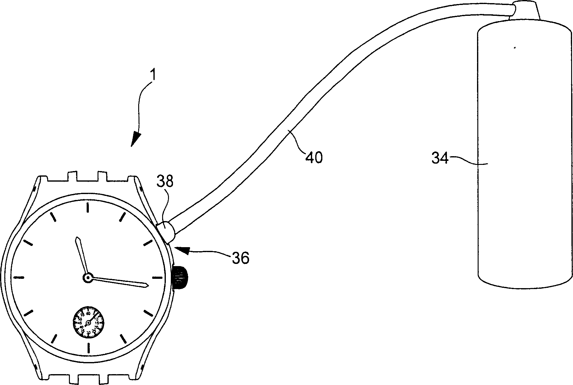 Device and method for testing the leak-tightness of a timepiece case