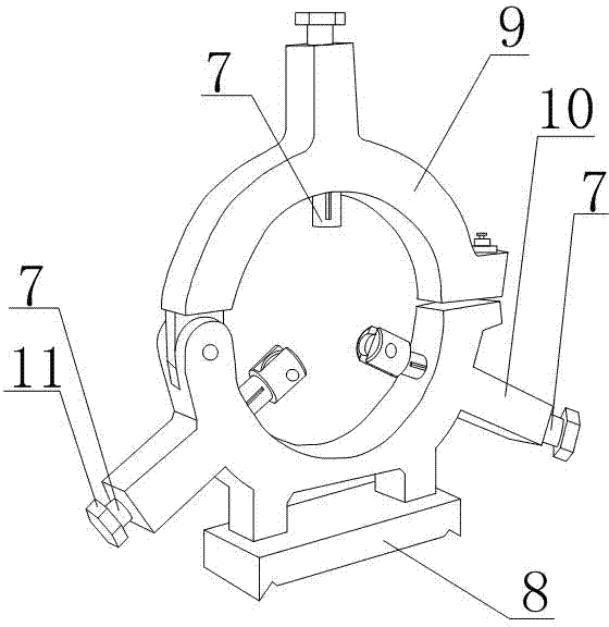 Steady frame of a machining cutting machine tool