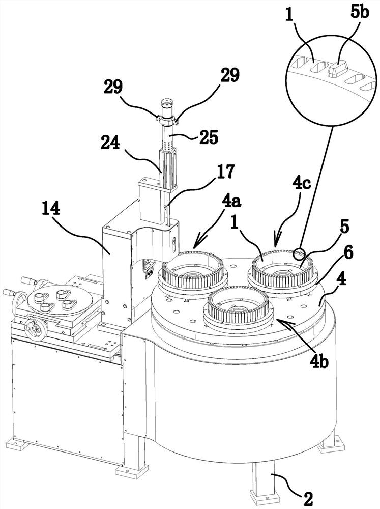 Motor core riveting device