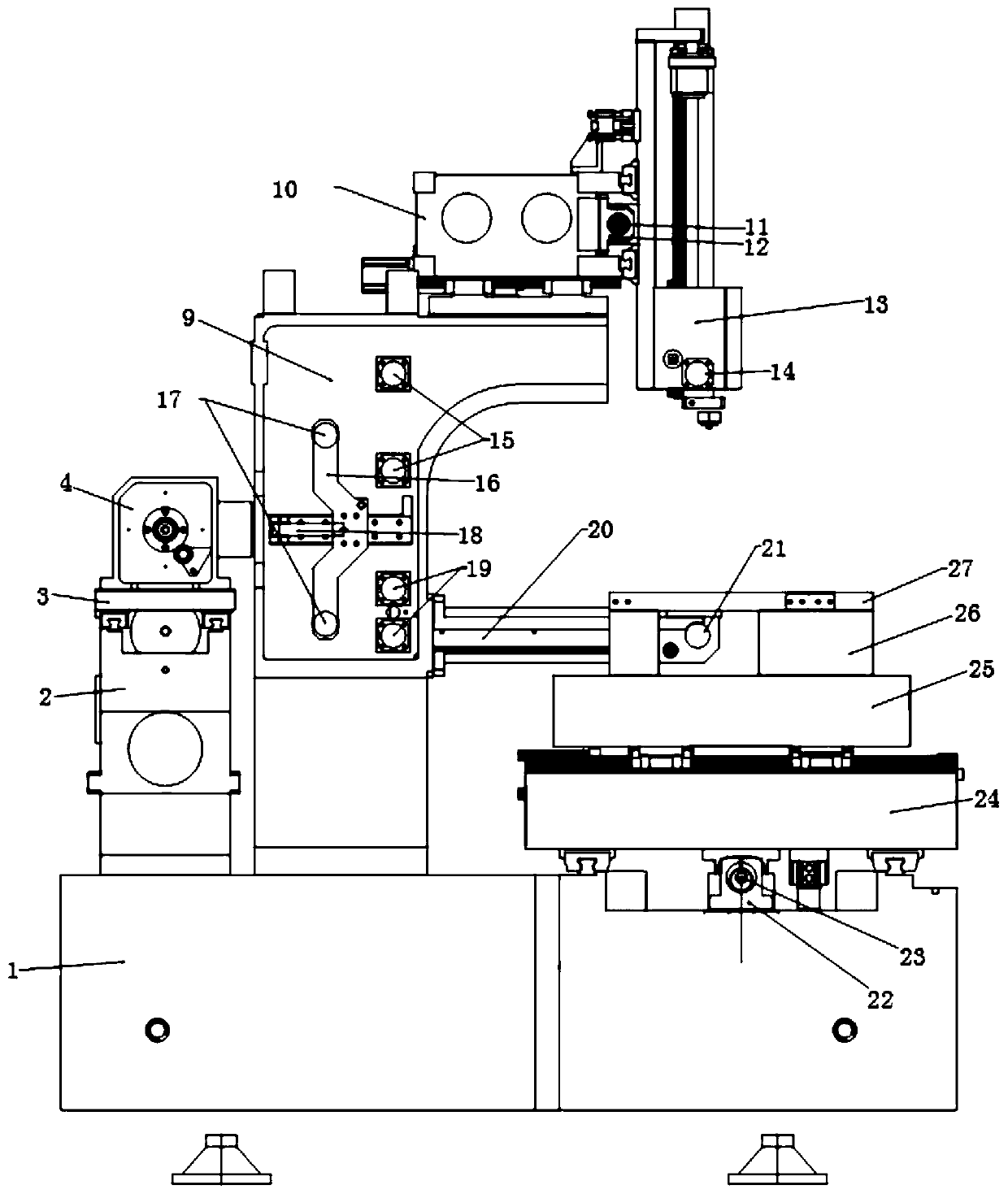 Six-shaft servo control marble lathe bed medium-speed wire cutting machine