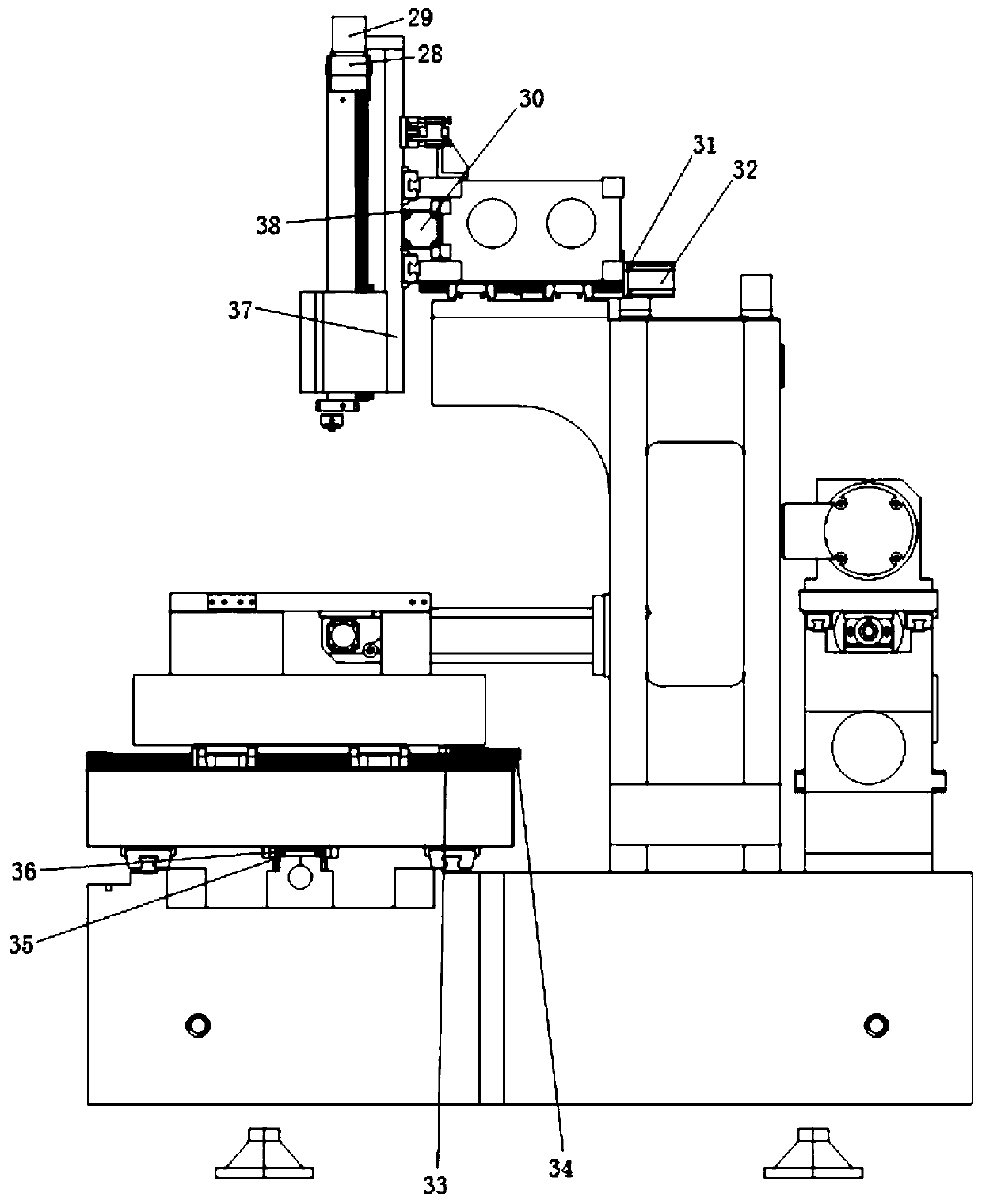 Six-shaft servo control marble lathe bed medium-speed wire cutting machine