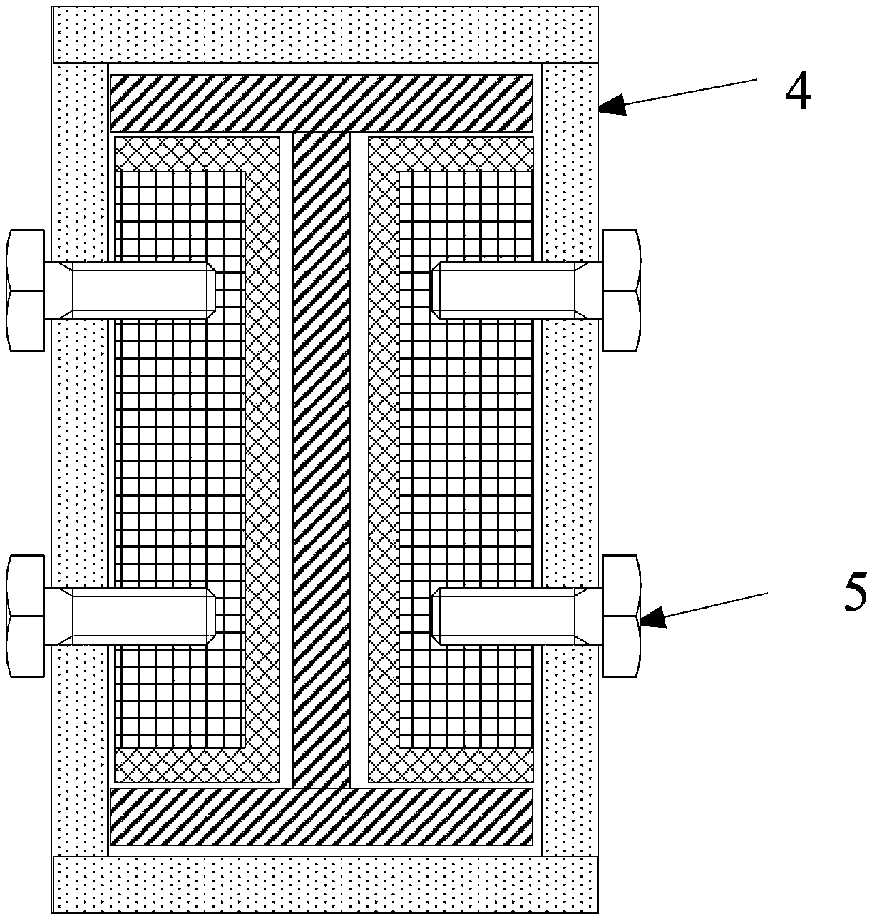 Combined die and its application in molding composite material structure member