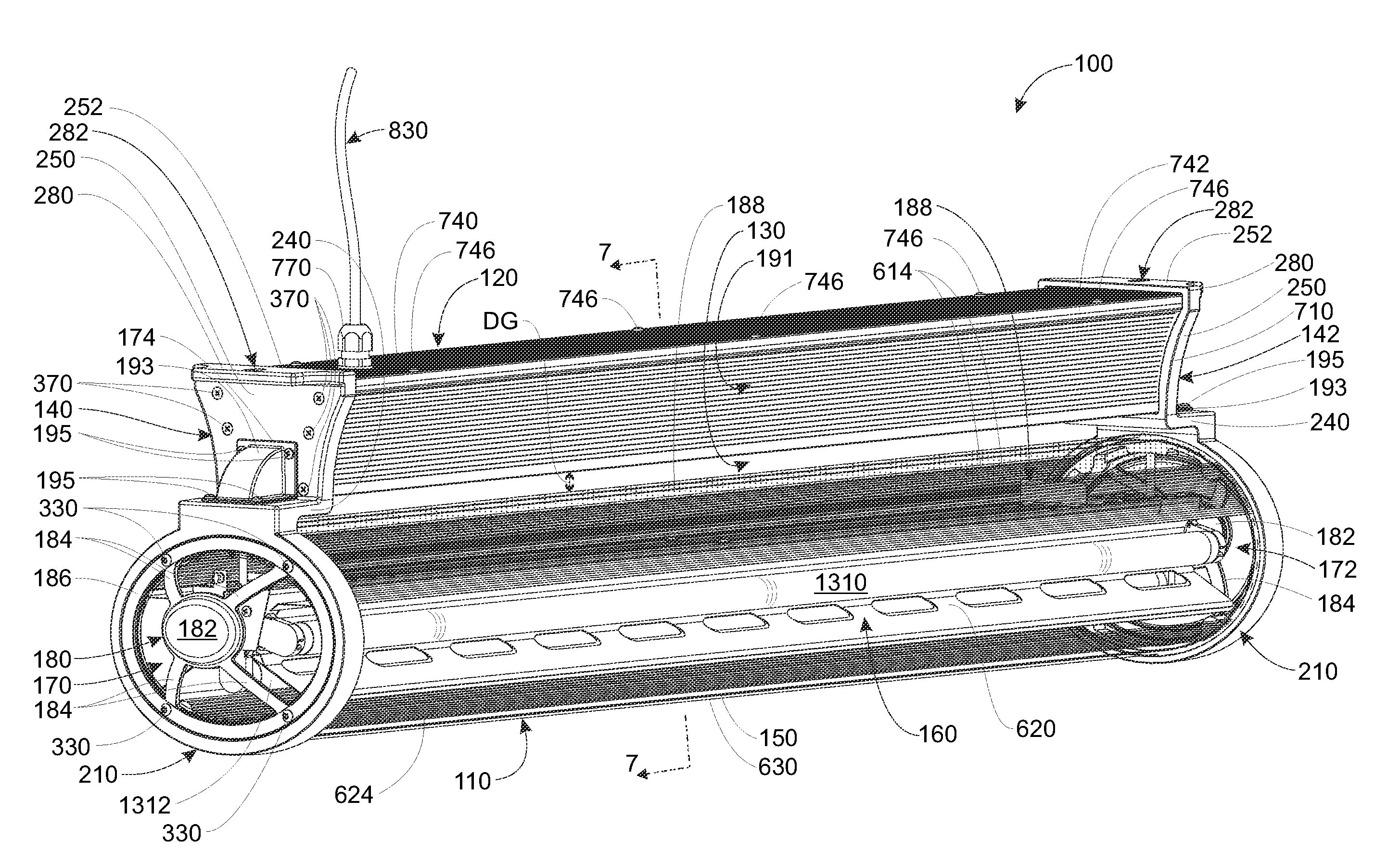 Vapor-tight lighting fixture