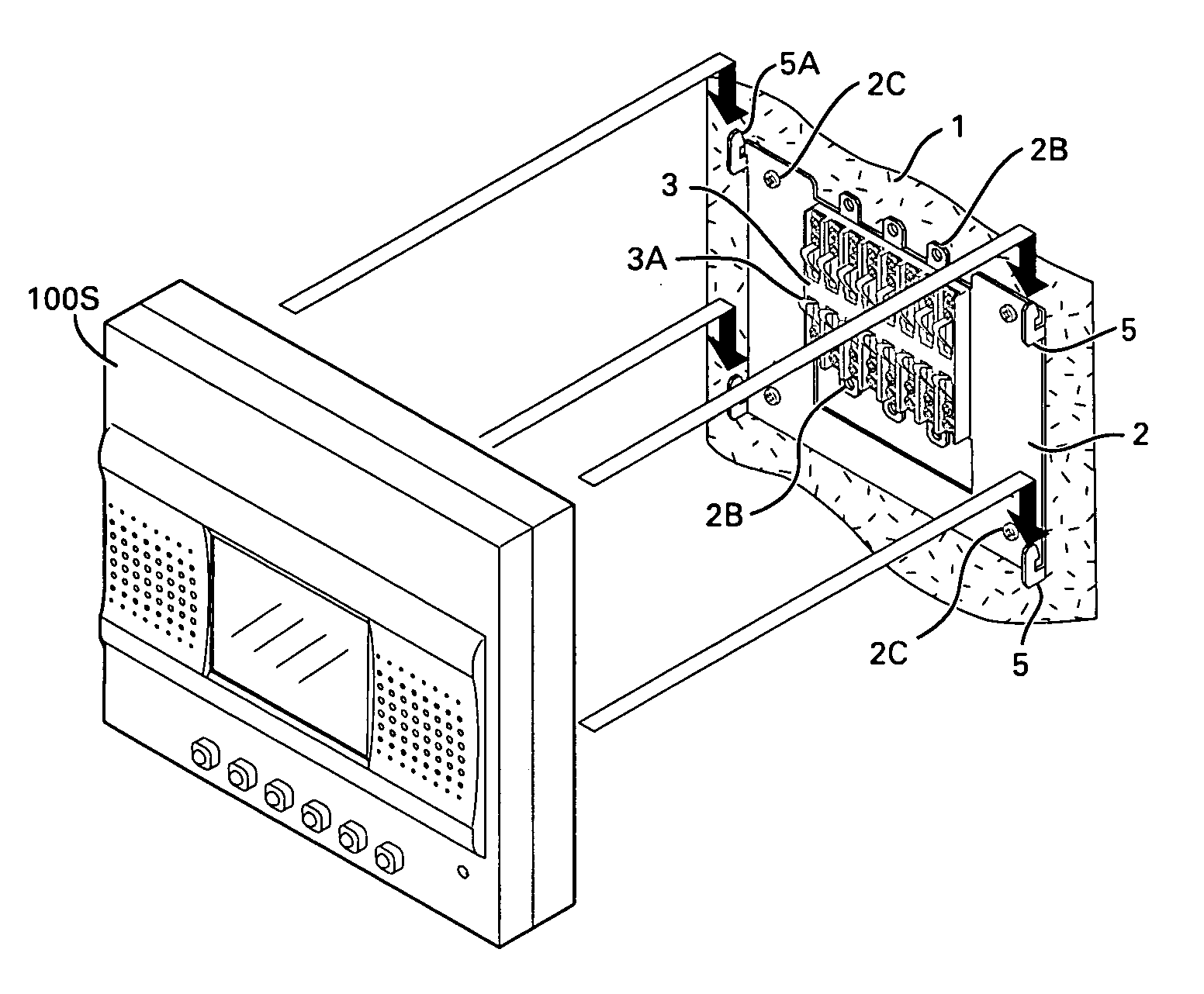 Method and apparatus for attaching display panels onto wall surface