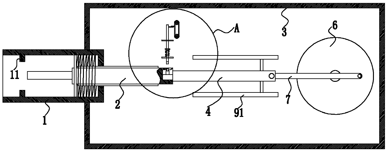 Transmission device and circuit breaker by using same