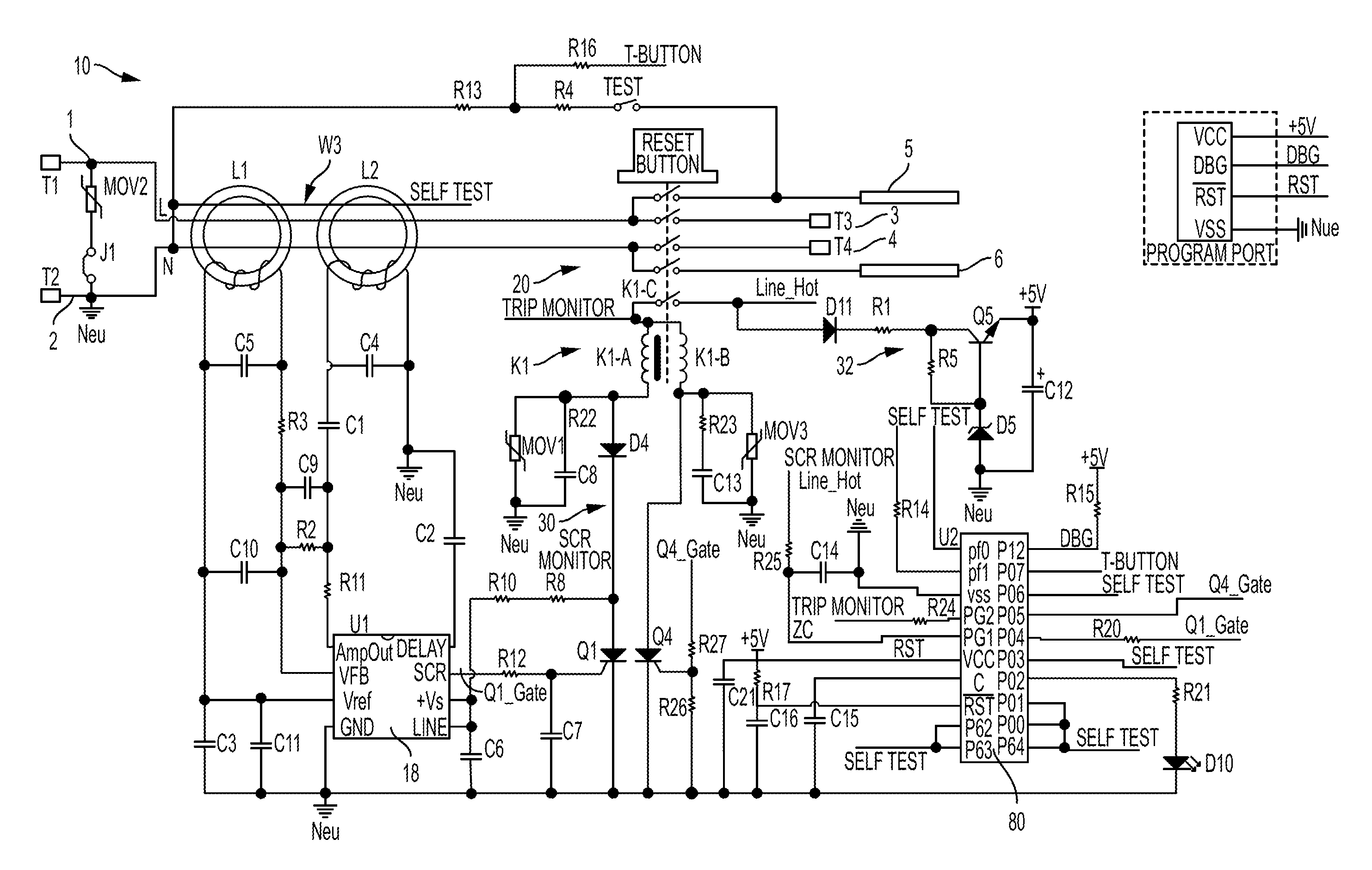 Protective Device with Self-Test