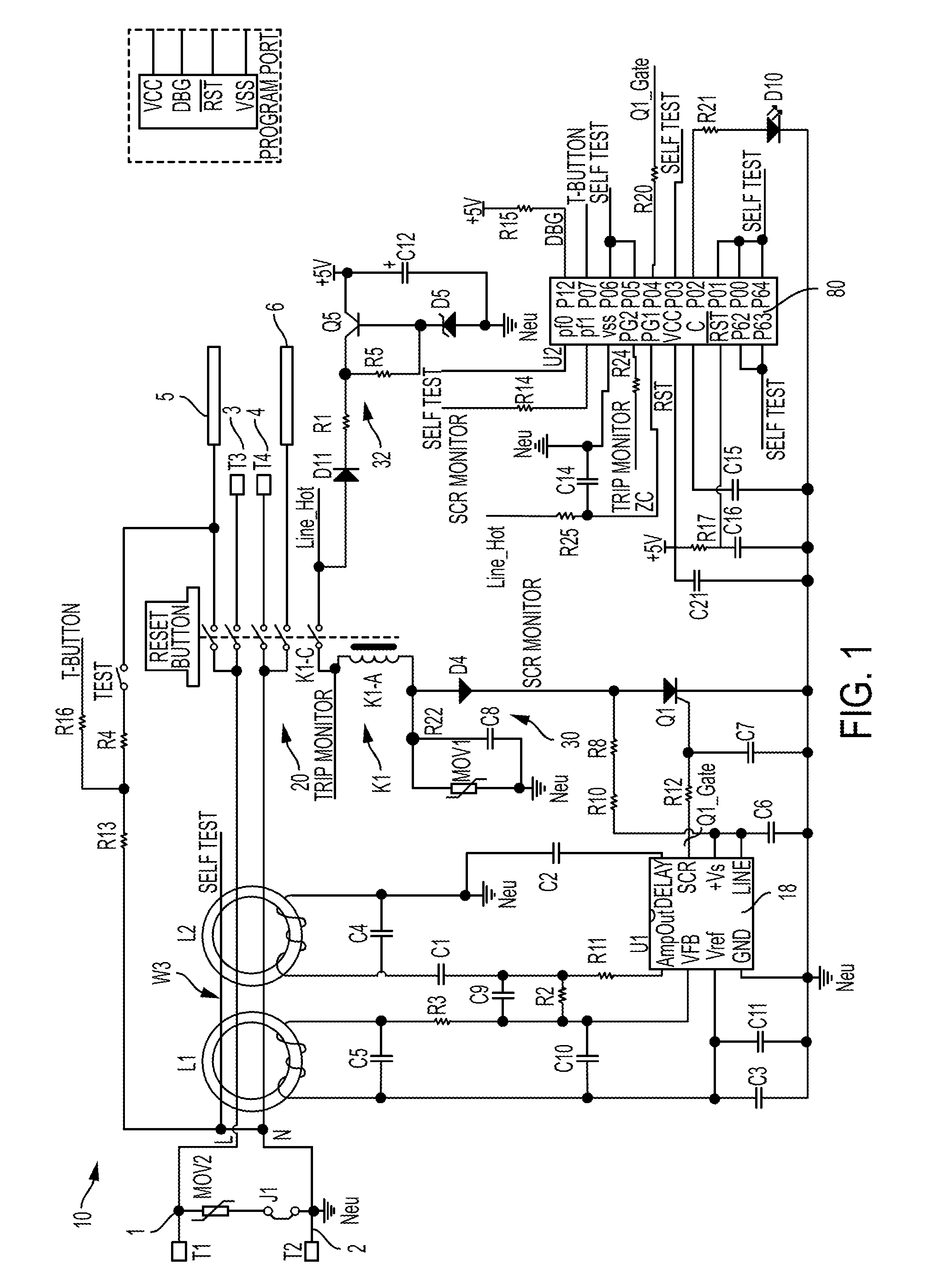 Protective Device with Self-Test