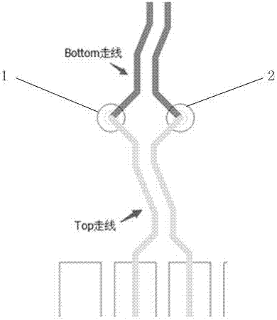 Method for hollowing copper foil at position of differential pair via hole