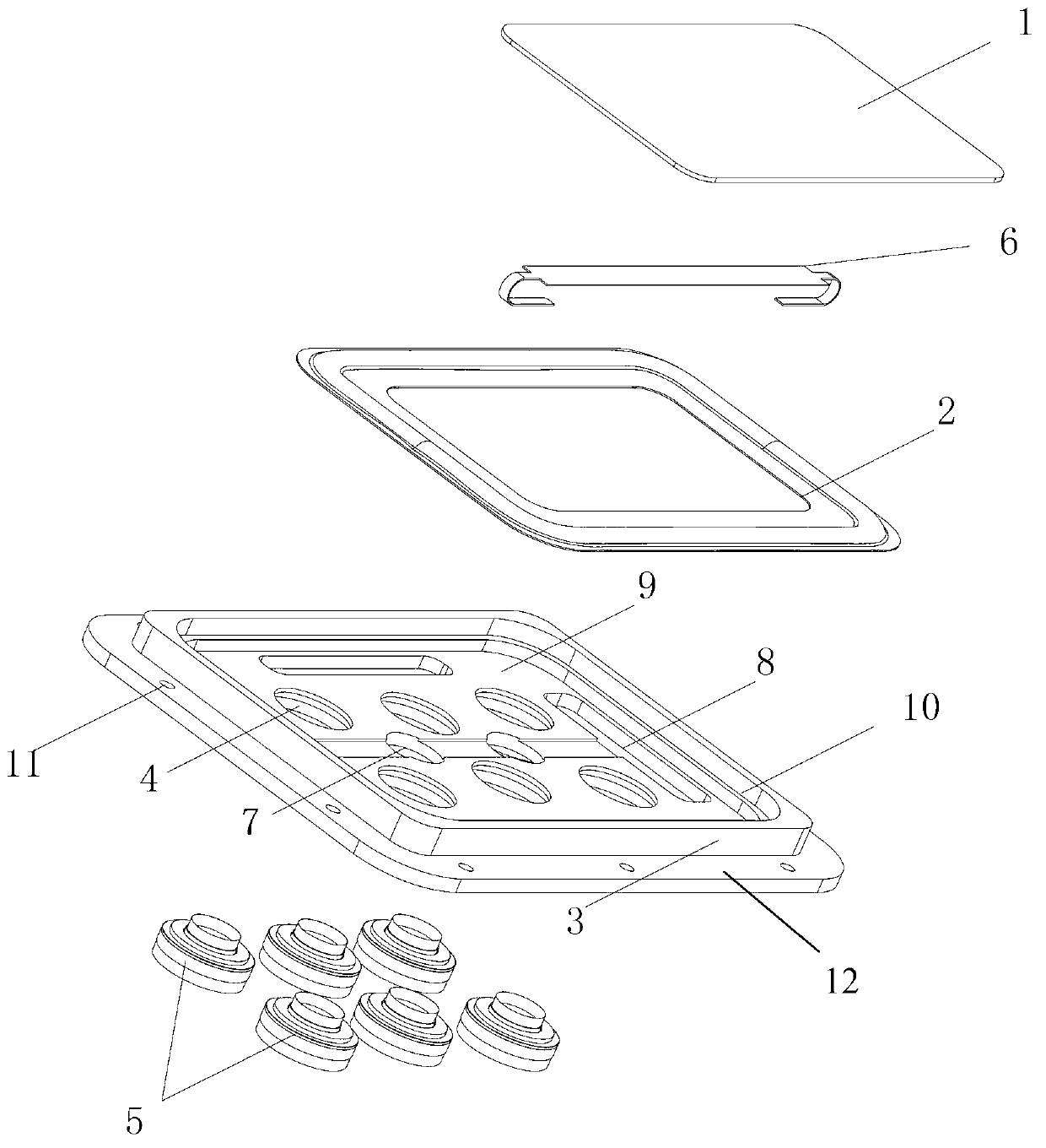 Flat plate type bass loudspeaker