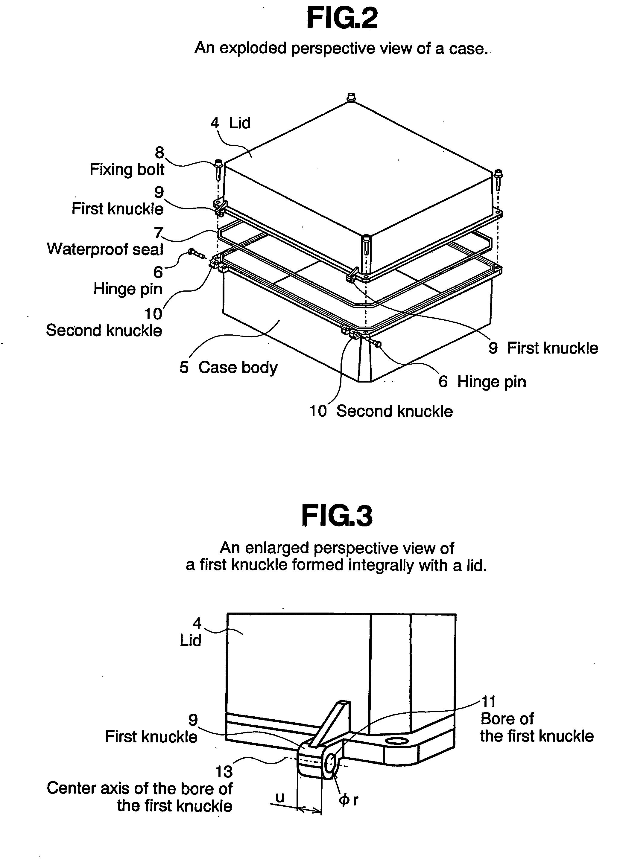 Case with hinged lid